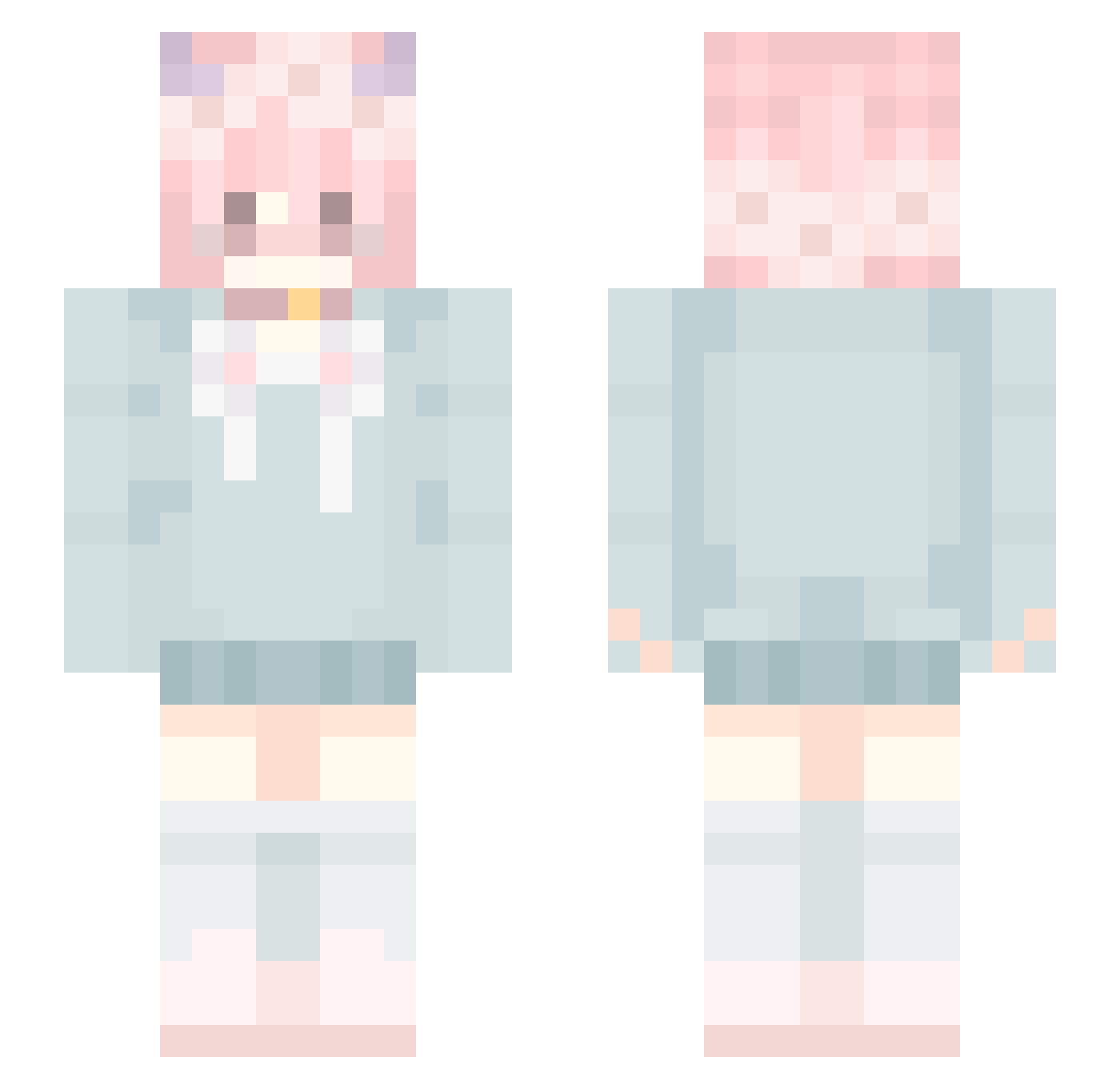 Bodyguard_HaYul Minecraft skin, front and back view