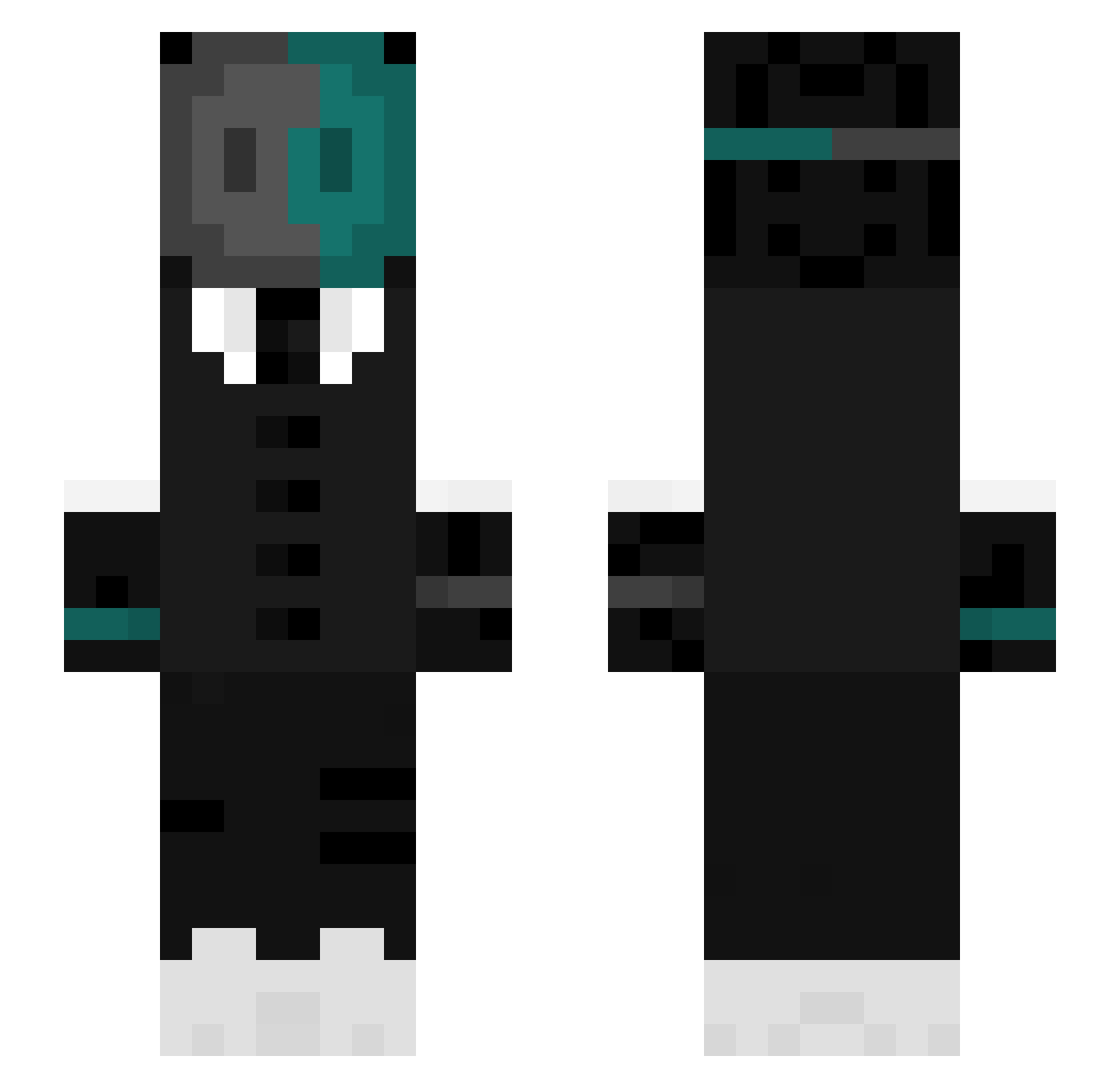 WarKid Minecraft skin, front and back view