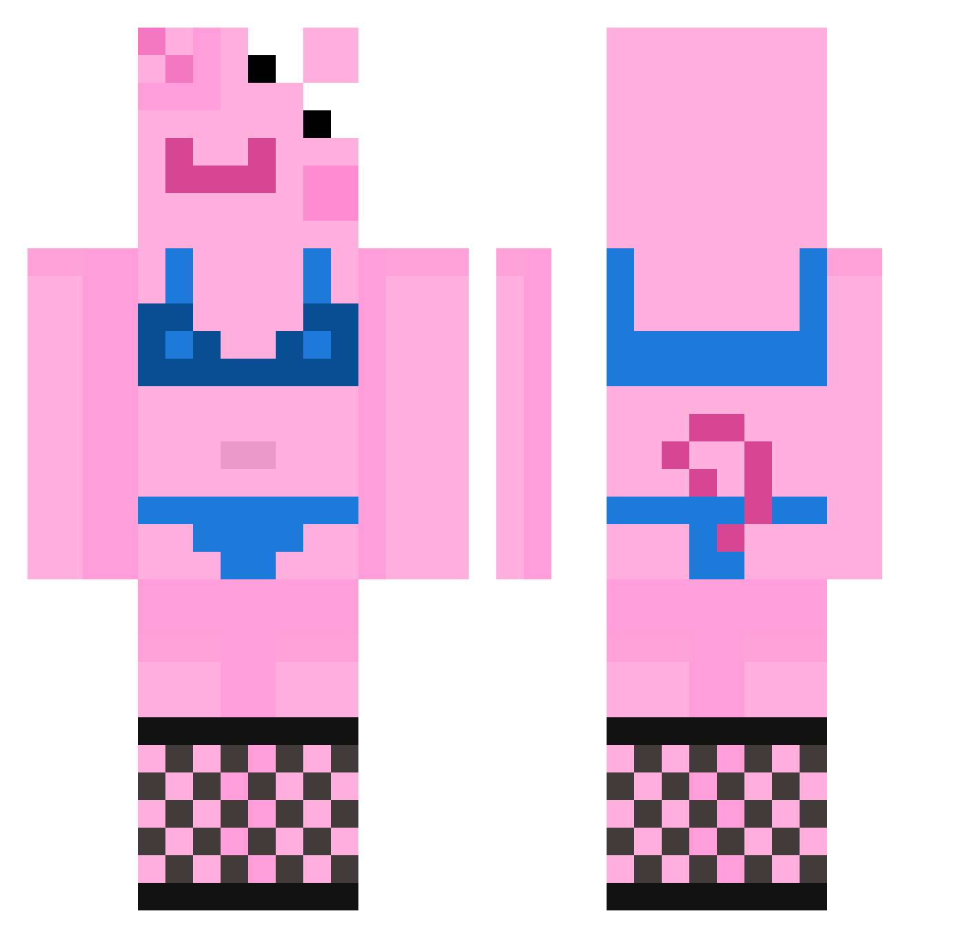lllcoralll404 Minecraft skin, front and back view
