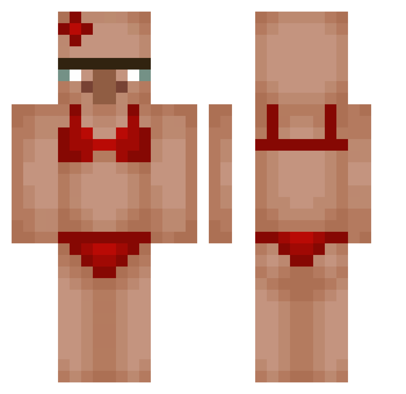 odank Minecraft skin, front and back view
