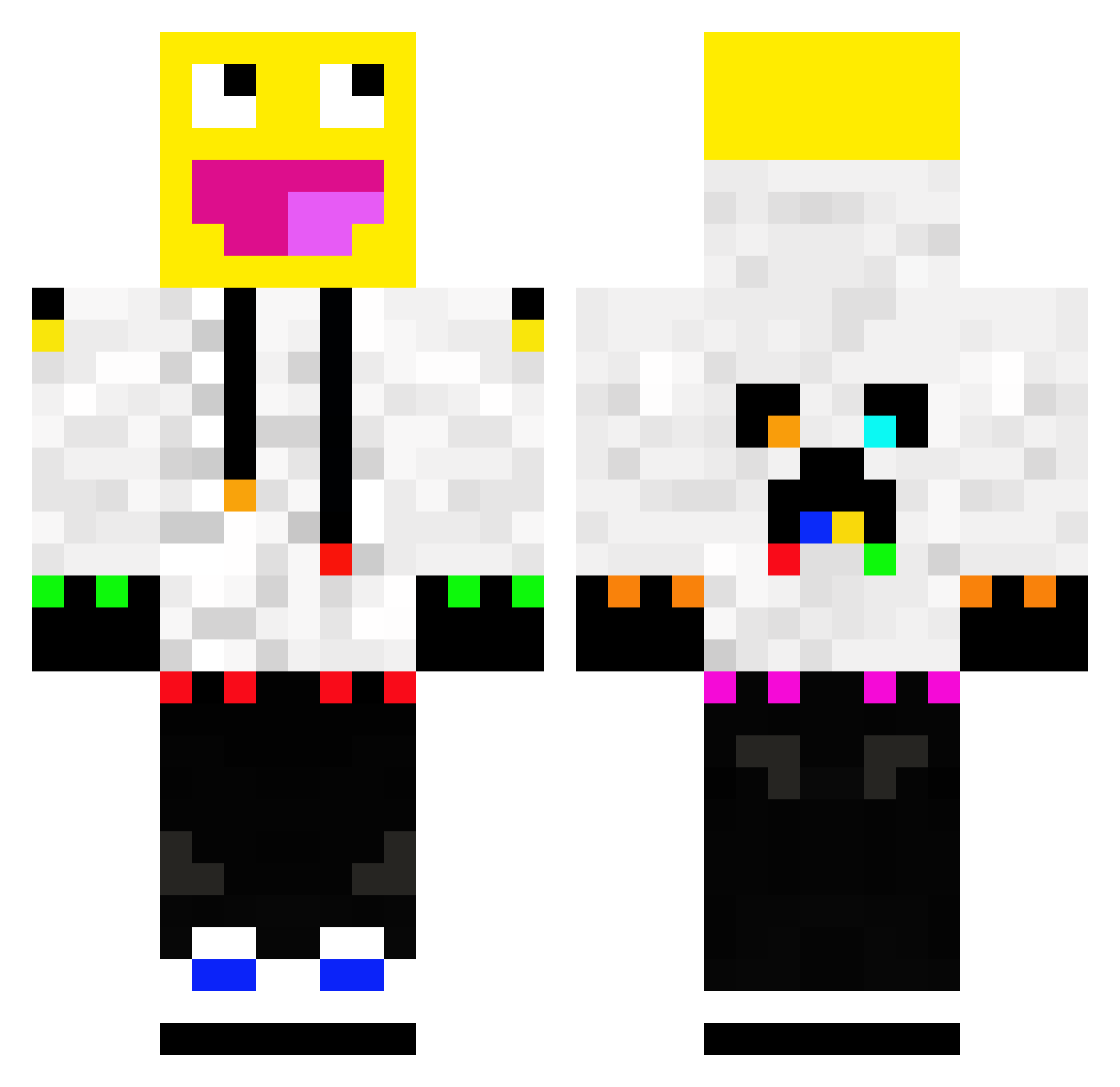 Russet Minecraft skin, front and back view