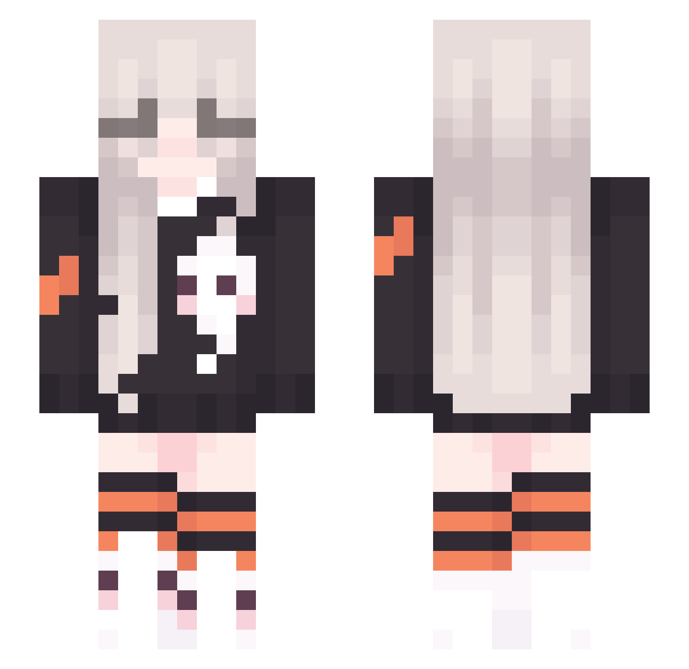 buy_ Minecraft skin, front and back view