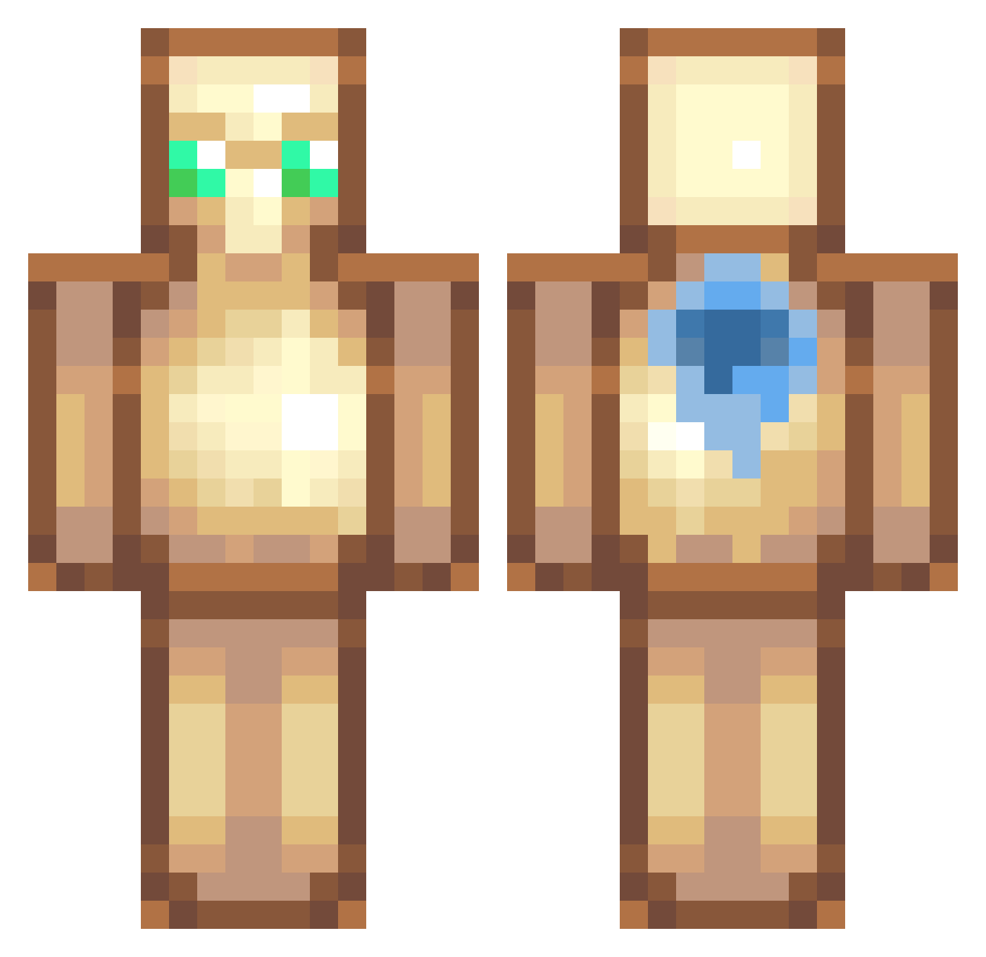 Alyciatje12 Minecraft skin, front and back view