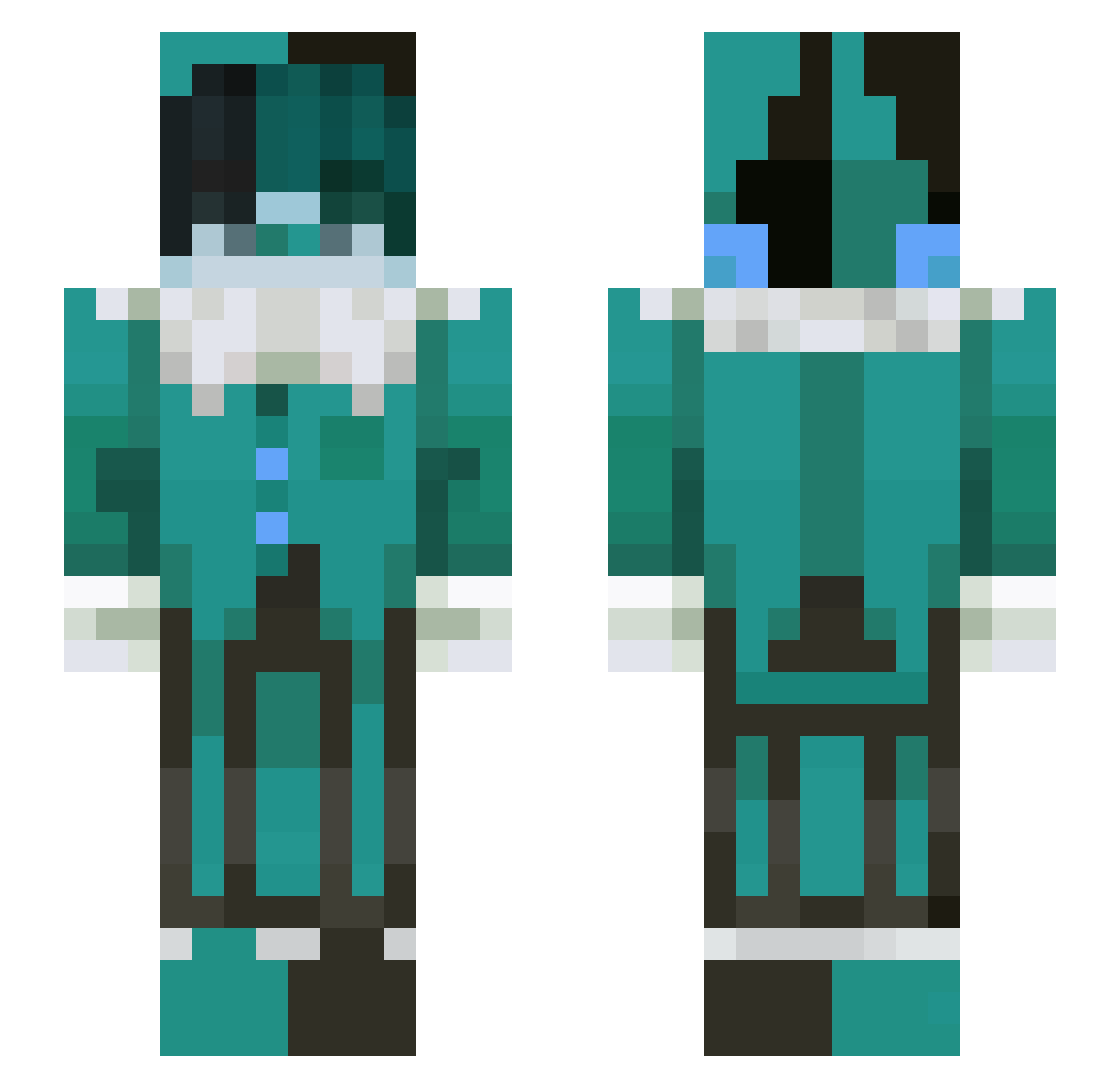 Valentia_23 Minecraft skin, front and back view