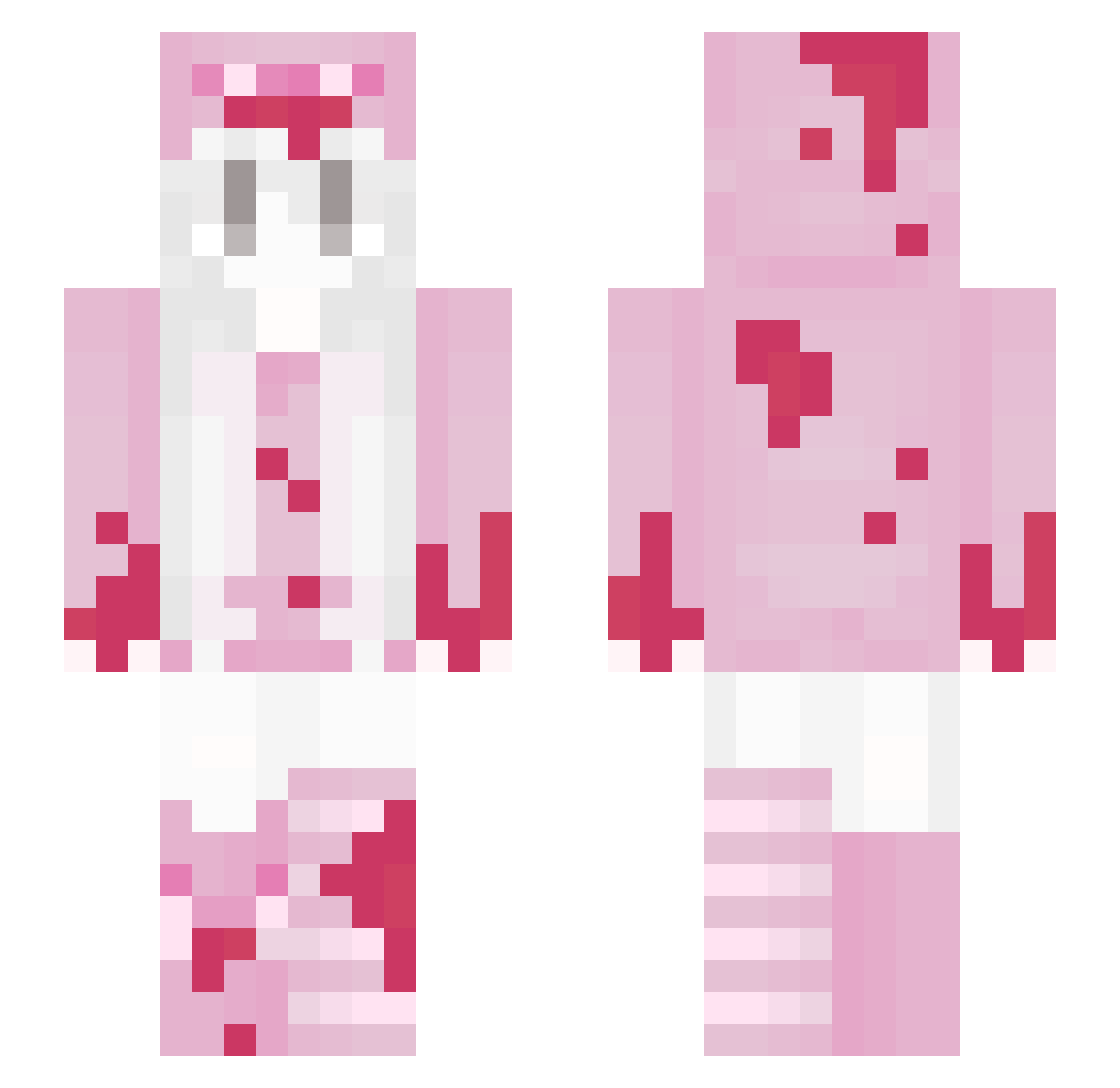 Harmony Minecraft skin, front and back view