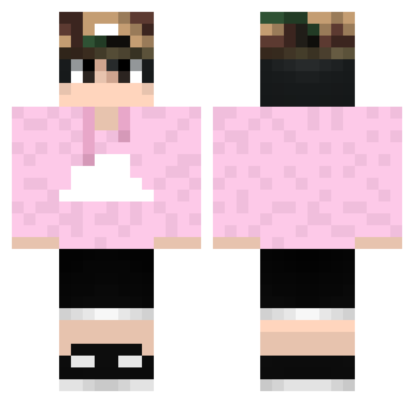 shelovesxann Minecraft skin, front and back view