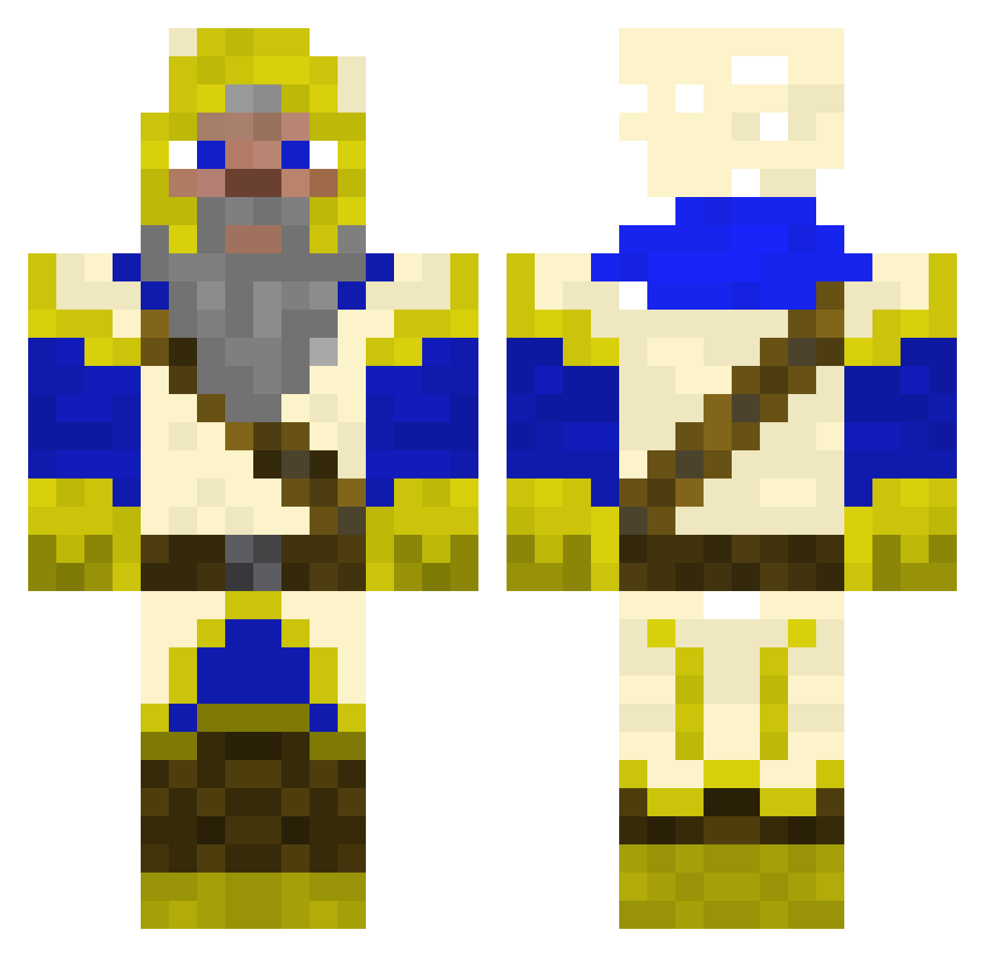 sacrify Minecraft skin, front and back view