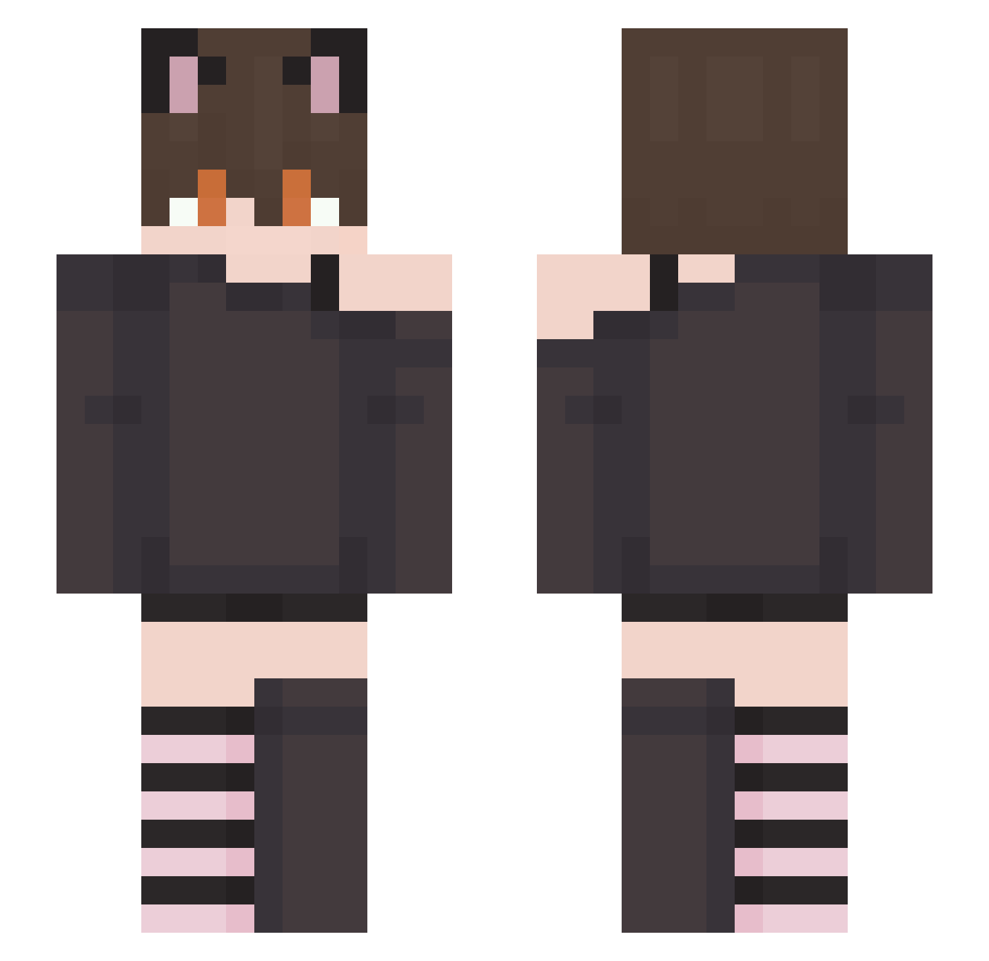symp4ny Minecraft skin, front and back view