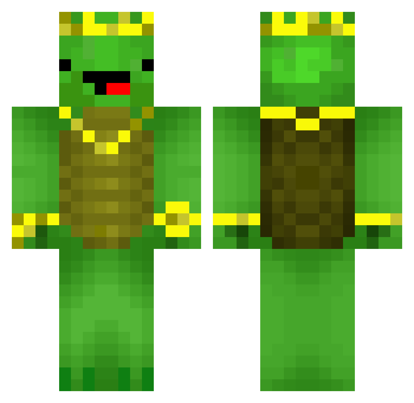 falakumpel Minecraft skin, front and back view