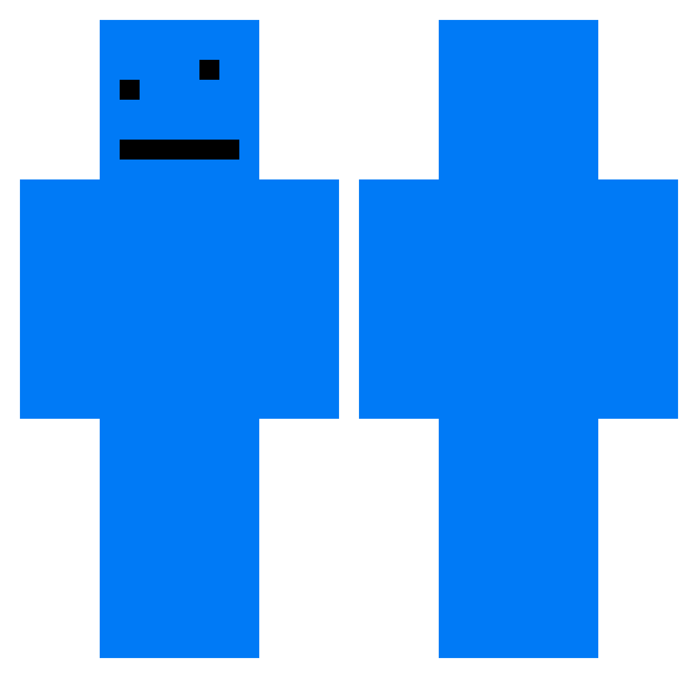Rasalguhl82 Minecraft skin, front and back view