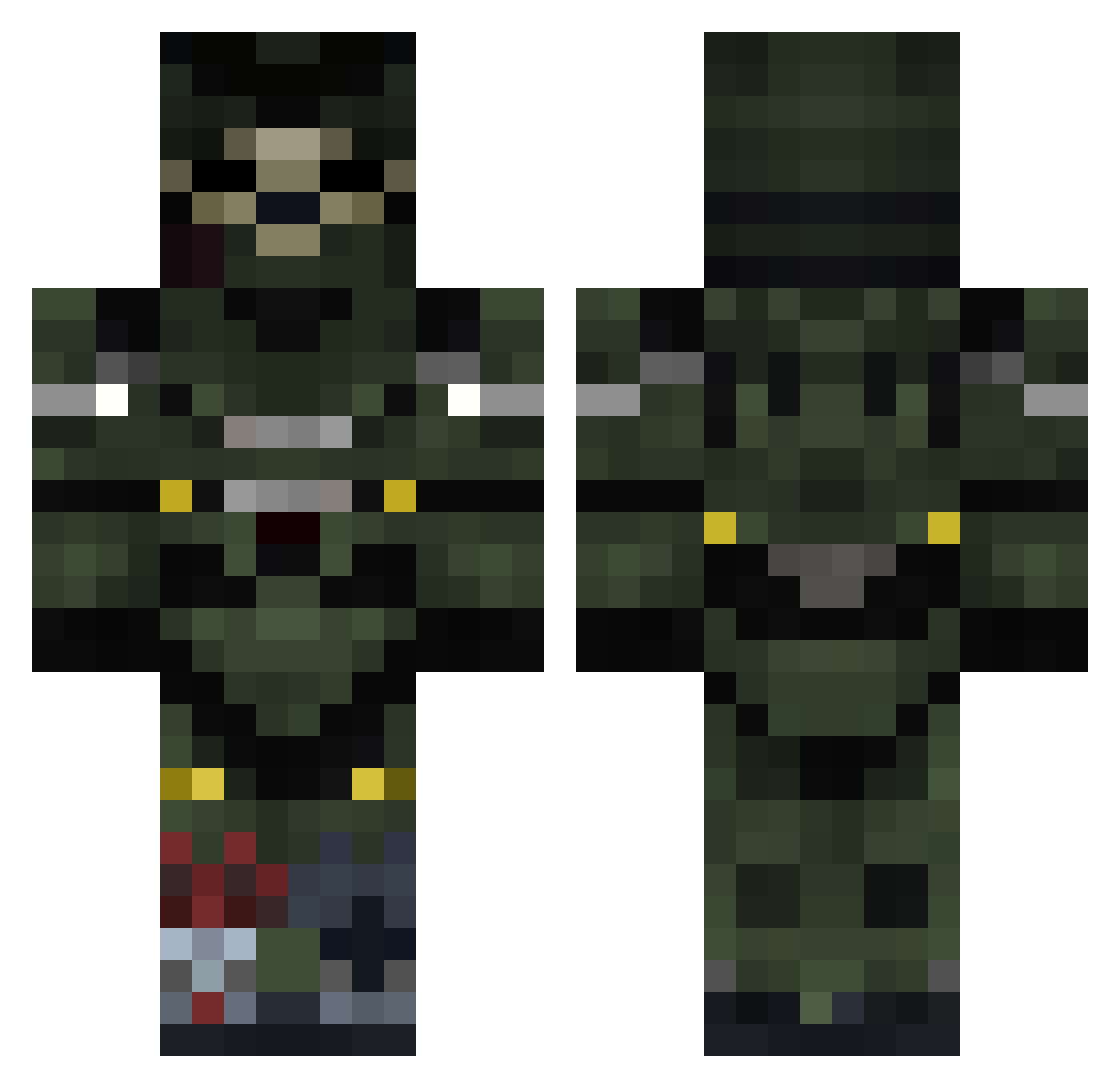 ValRavn118 Minecraft skin, front and back view
