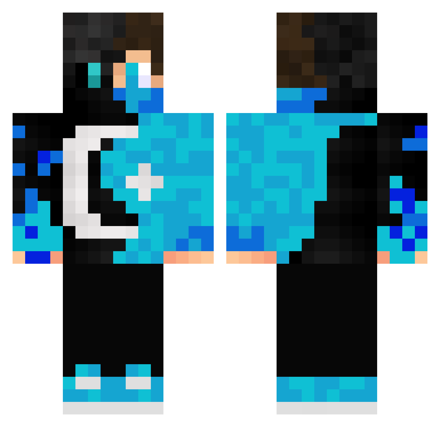 Sertkafa00 Minecraft skin, front and back view