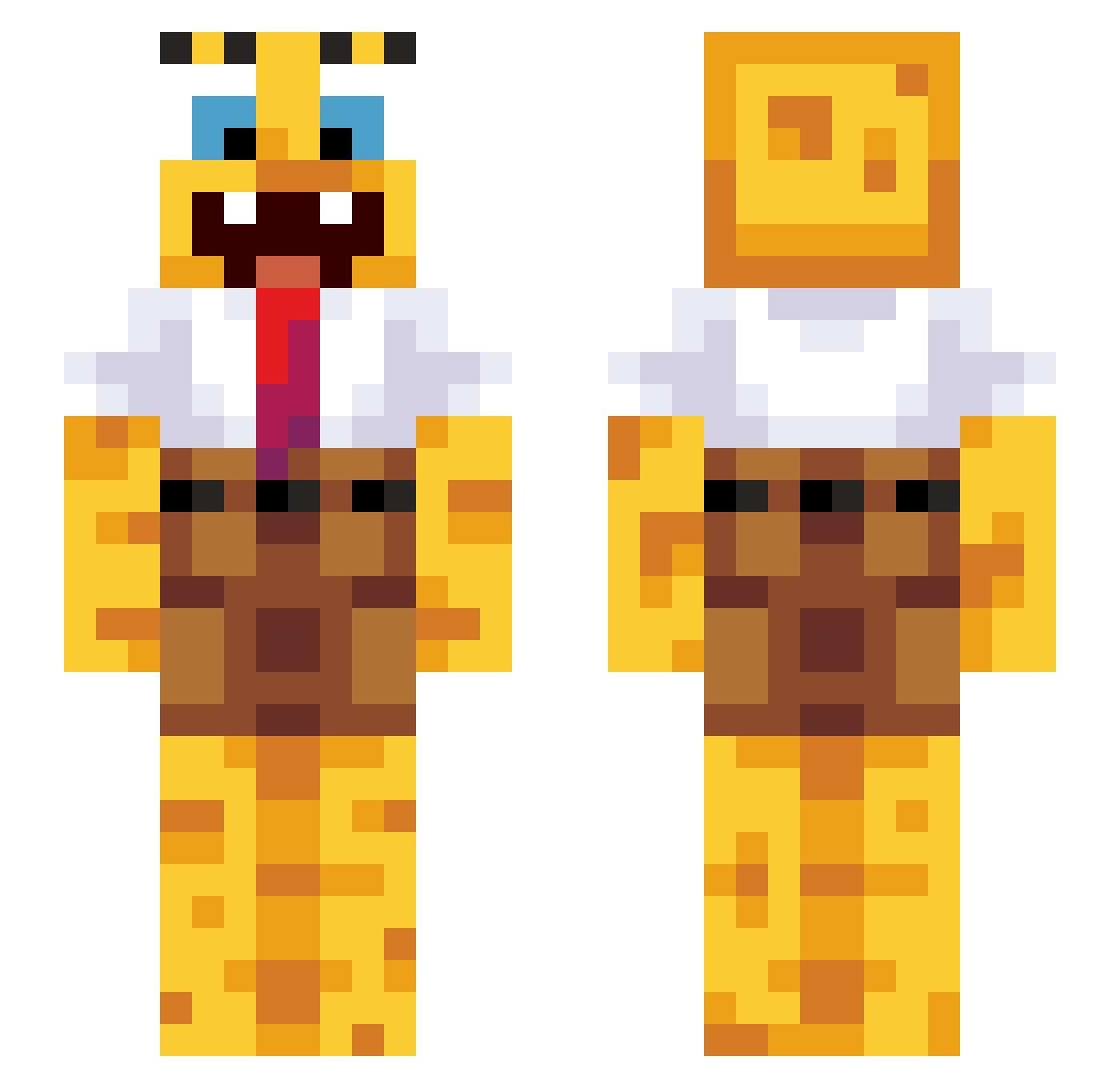 Ashhlee Minecraft skin, front and back view