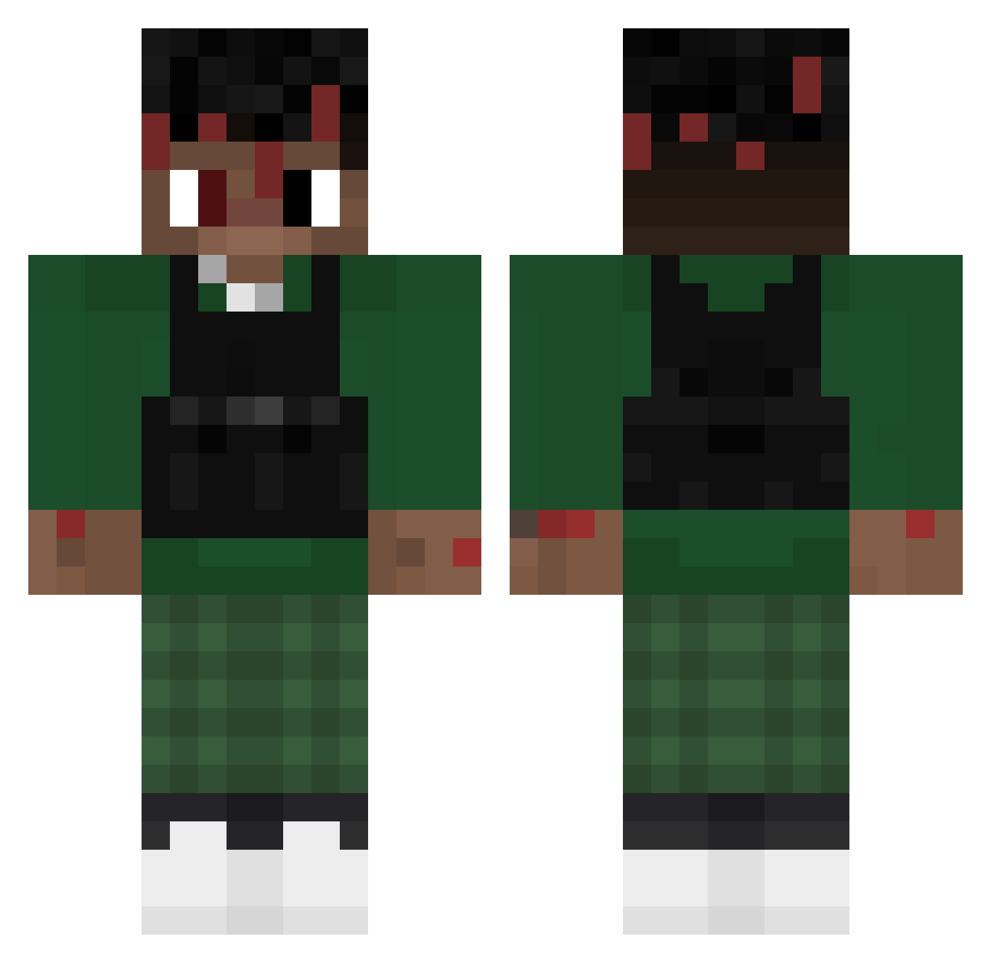 Tomthefisher_ Minecraft skin, front and back view