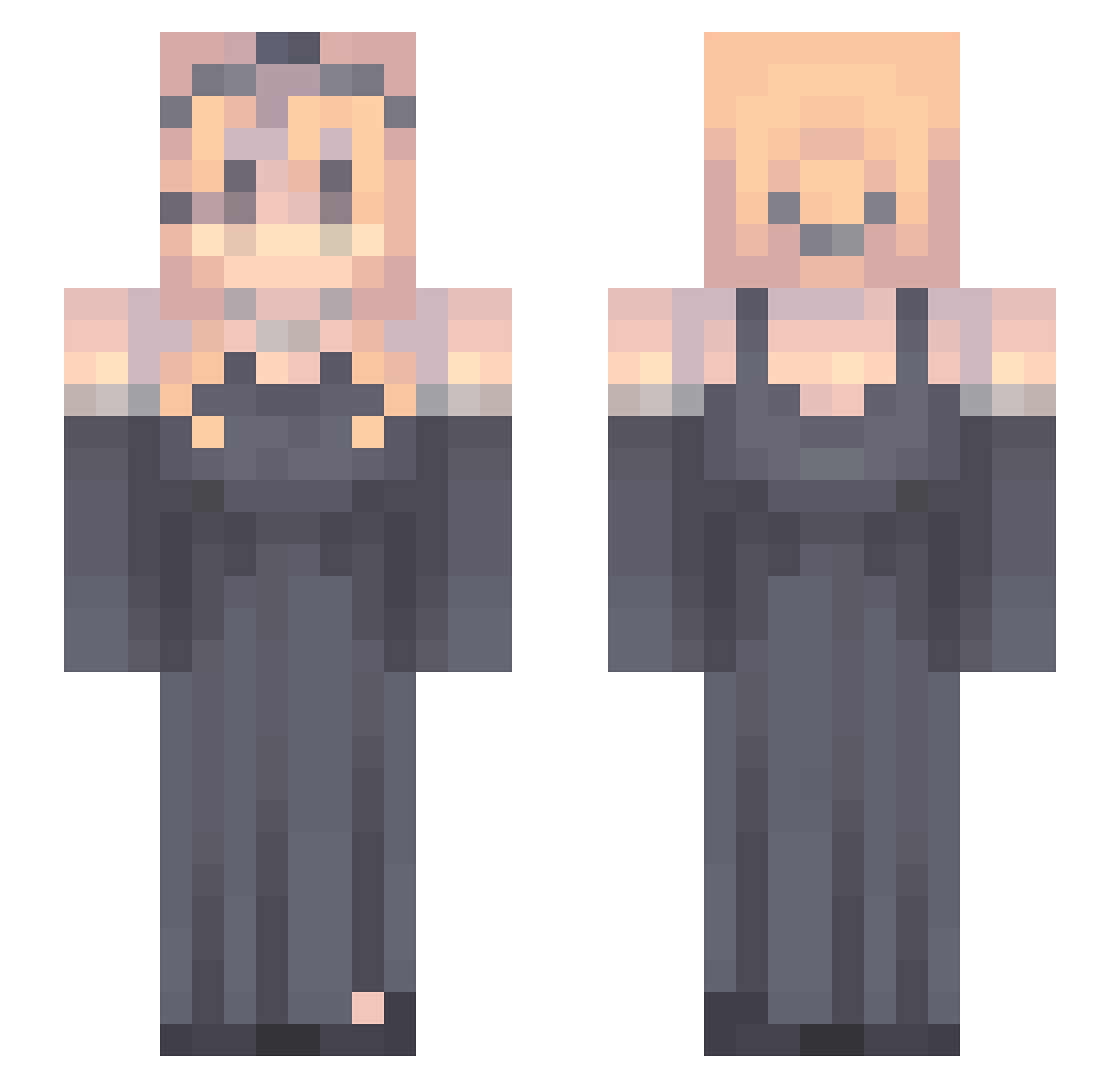 0rtumn Minecraft skin, front and back view