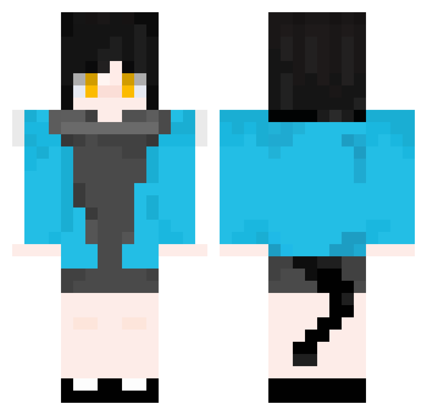 xzvg1 Minecraft skin, front and back view