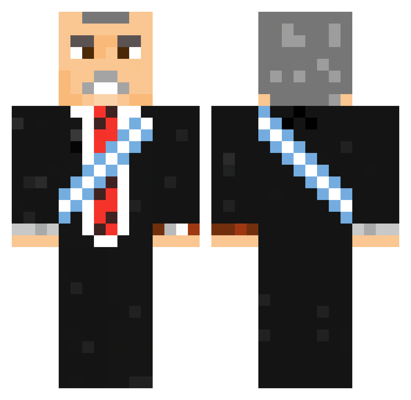 DestrozaMorochas Minecraft skin, front and back view