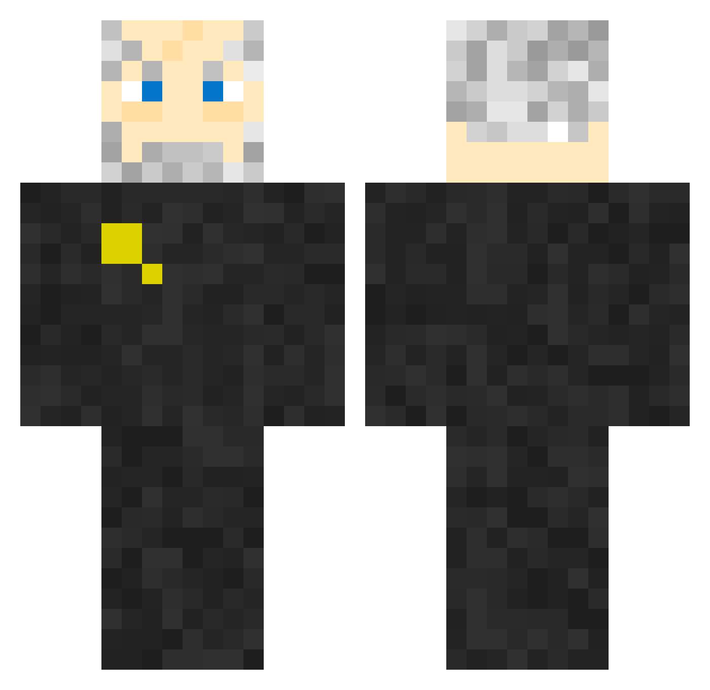 Pranith Minecraft skin, front and back view