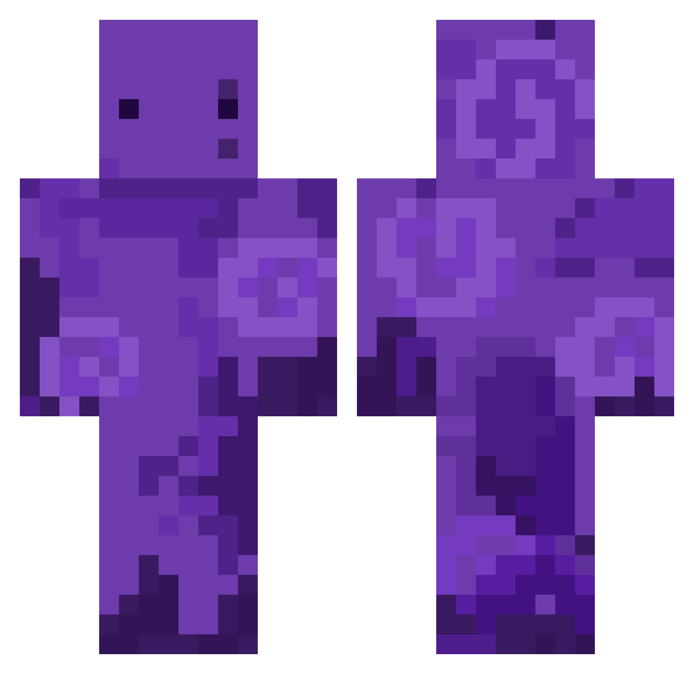Clarimini Minecraft skin, front and back view