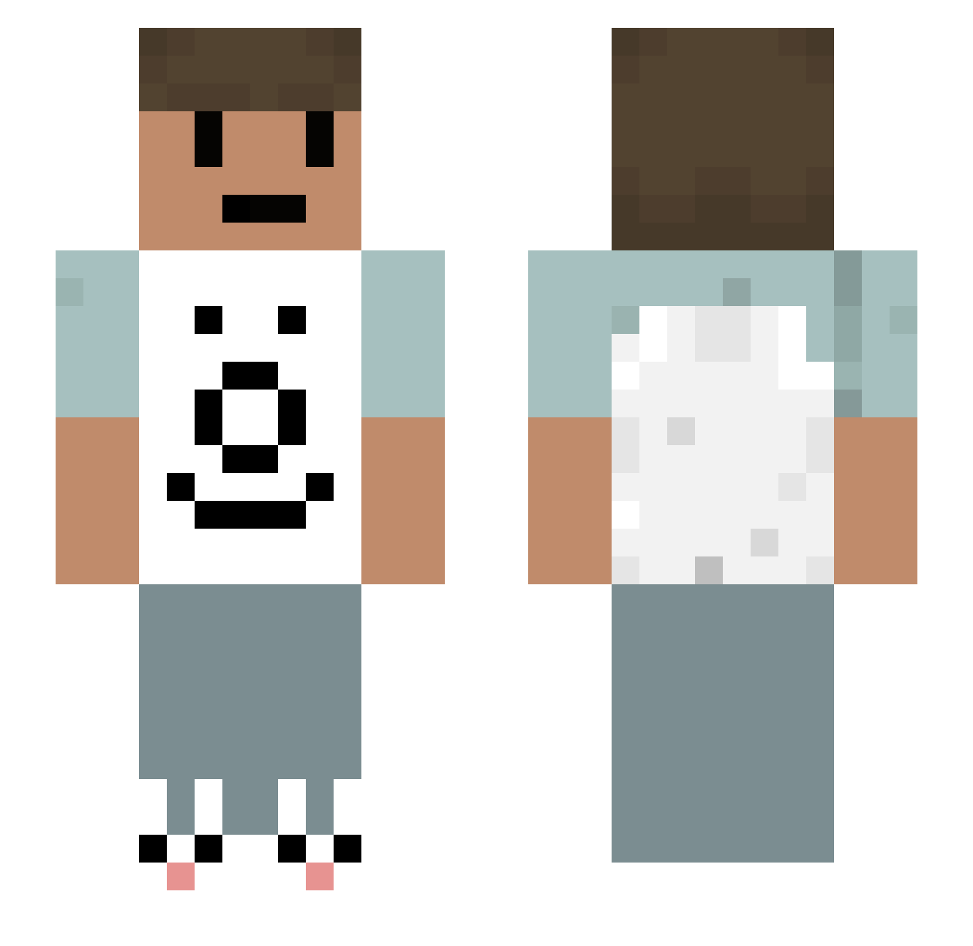 ZawaisOG Minecraft skin, front and back view