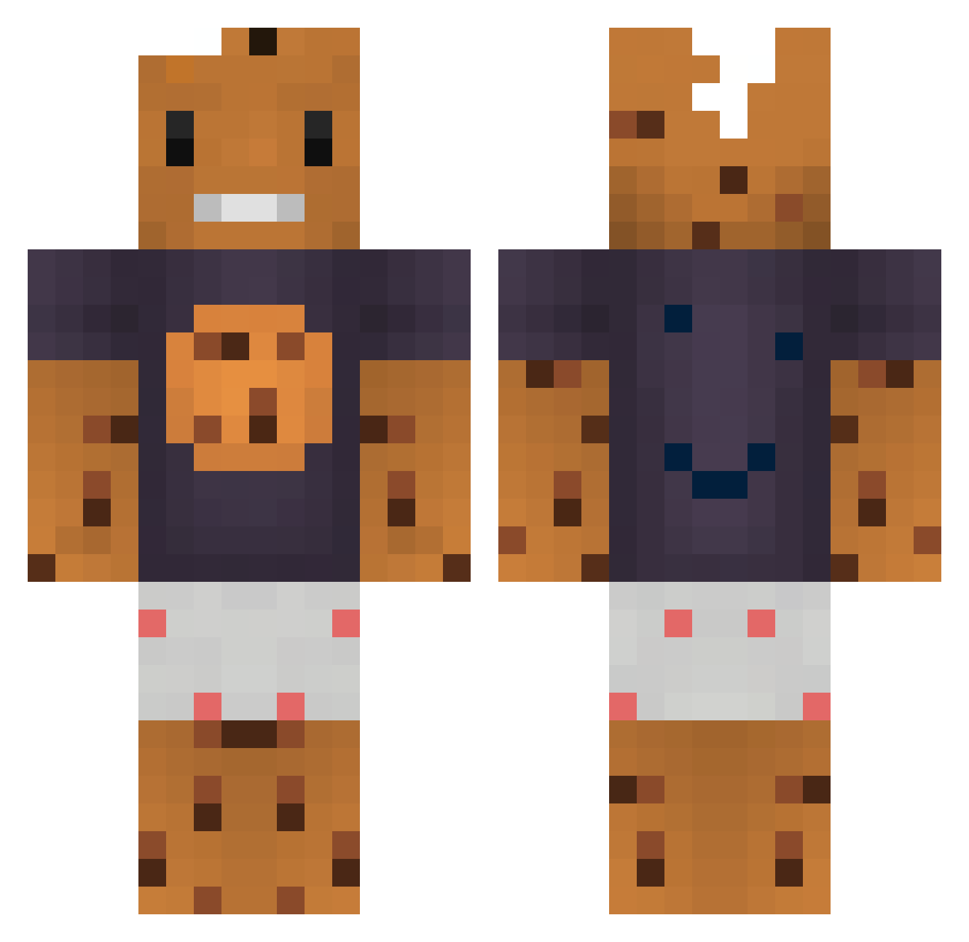 philiboi Minecraft skin, front and back view