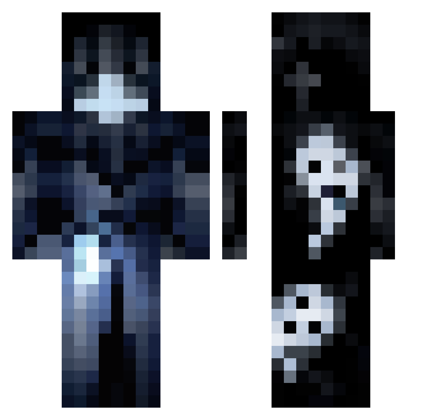 sylviaTHESECOND Minecraft skin, front and back view