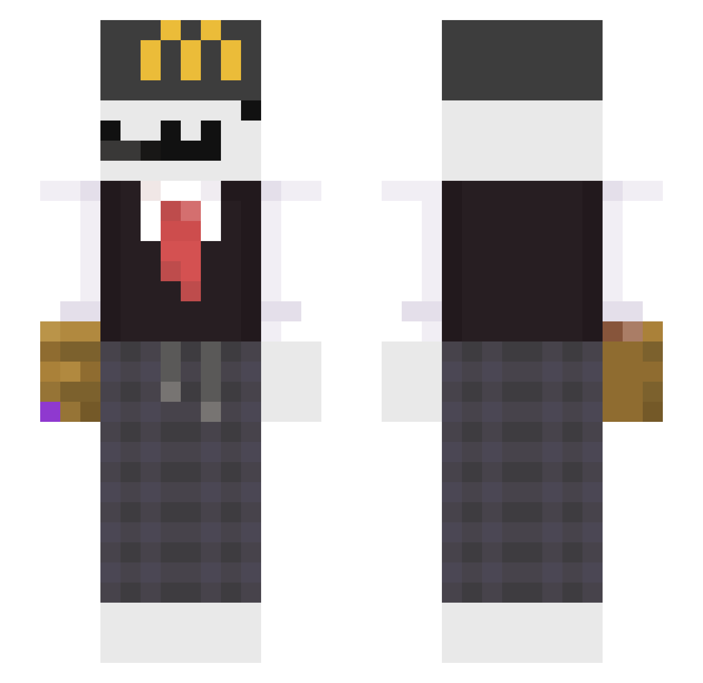 EhZ01 Minecraft skin, front and back view