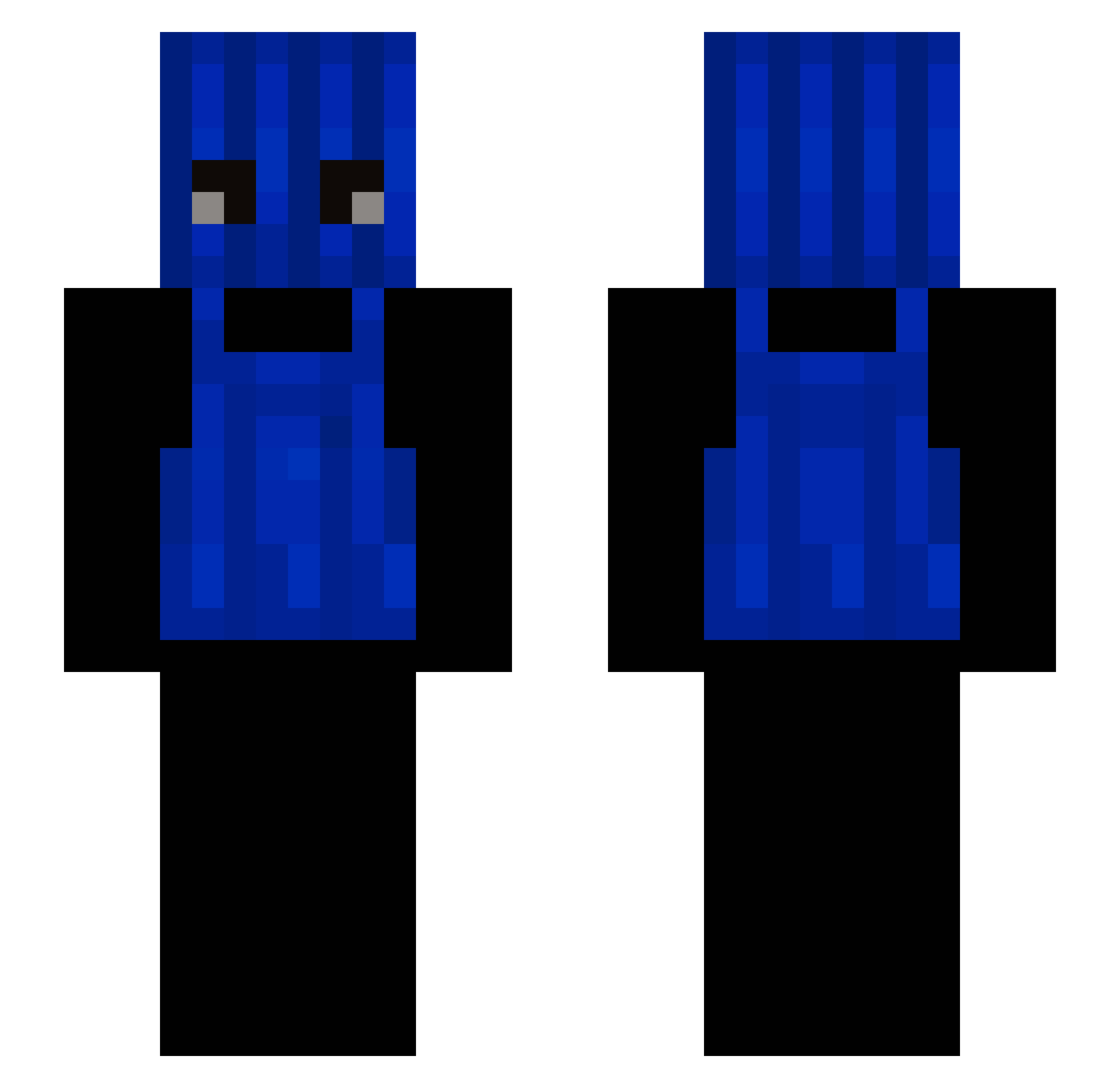Harrie Minecraft skin, front and back view