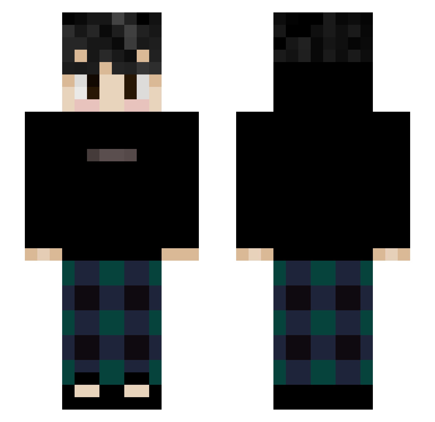 yonahhh Minecraft skin, front and back view