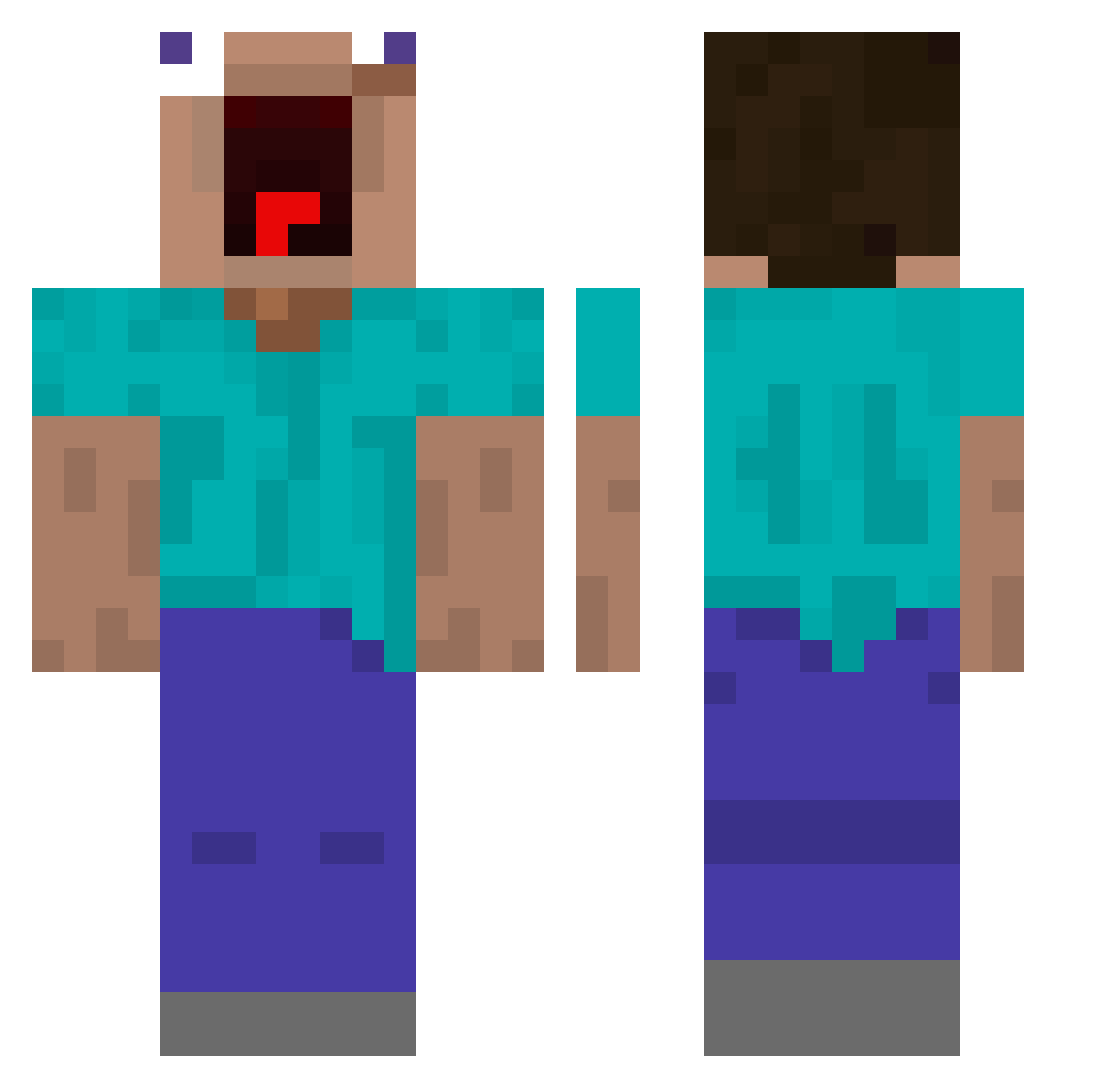 507King Minecraft skin, front and back view