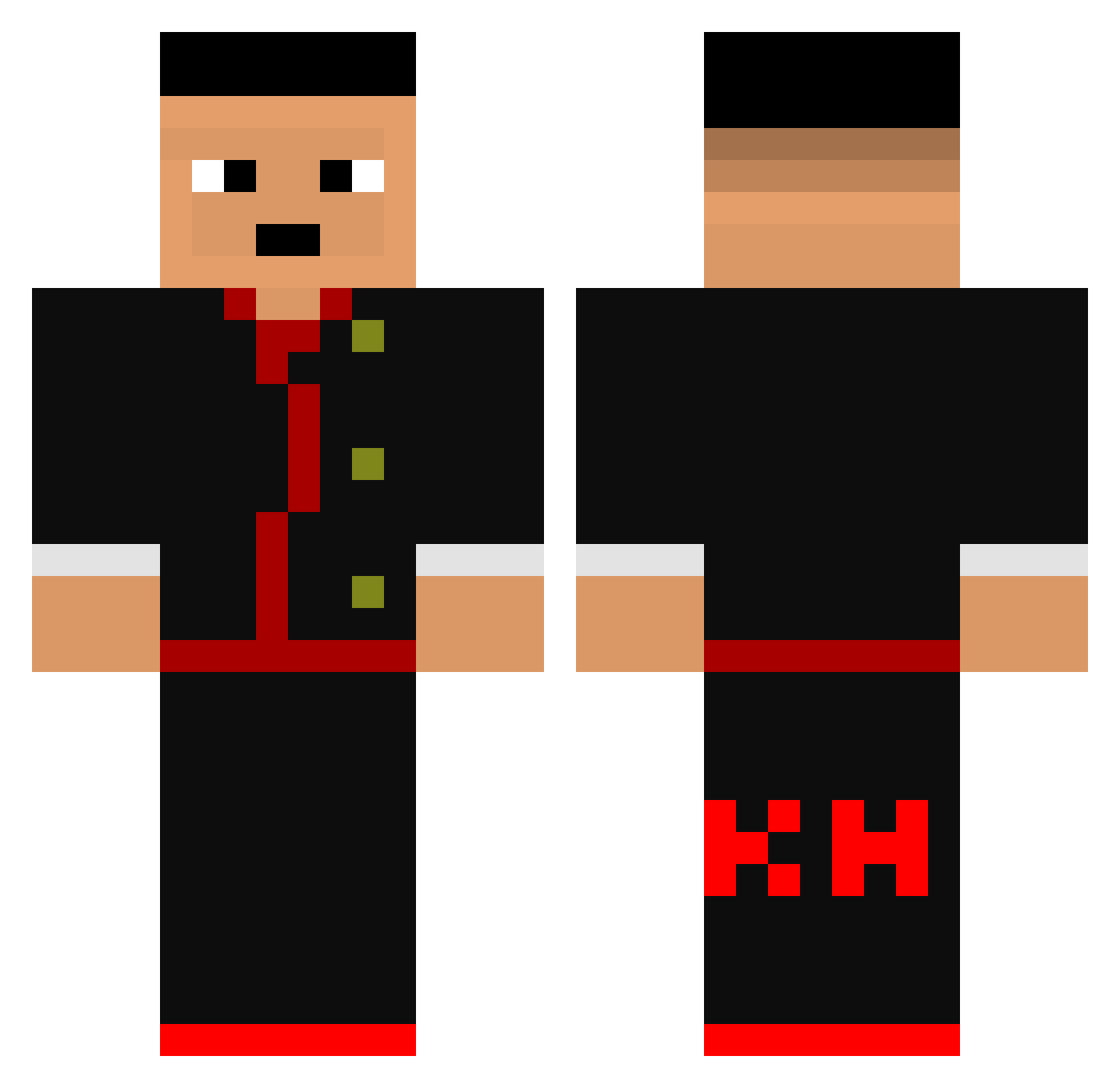 Im_ez_by_winka Minecraft skin, front and back view