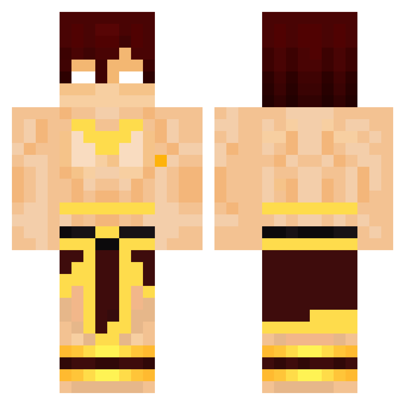 yInsanez Minecraft skin, front and back view