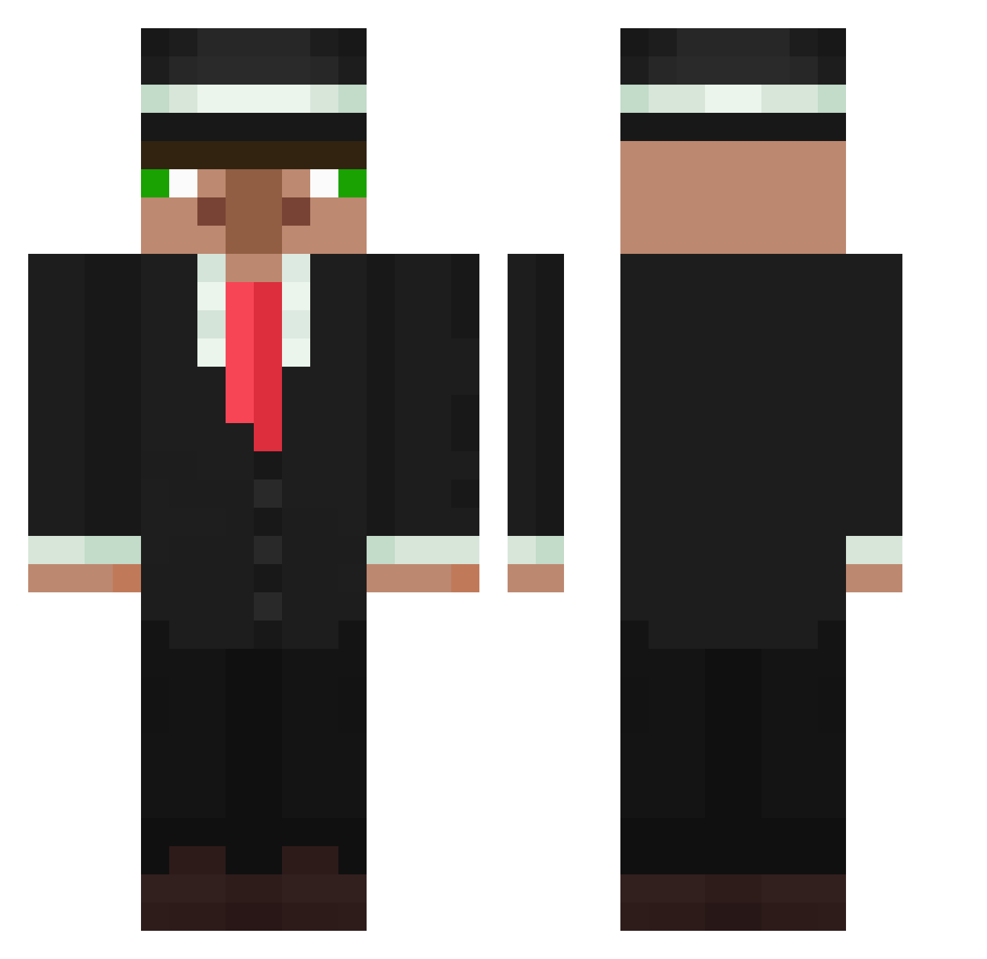 aivanlevee Minecraft skin, front and back view