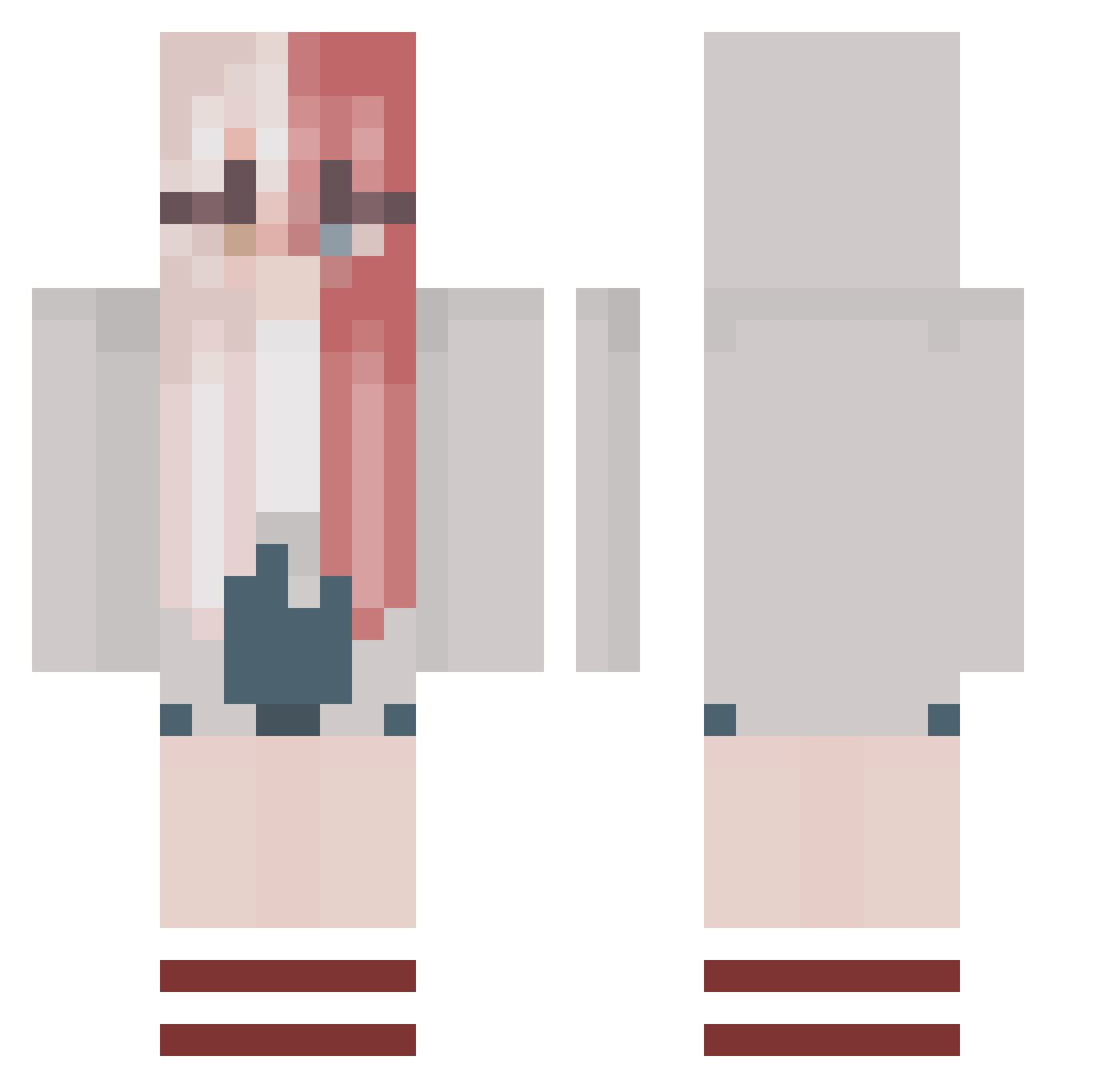 SarahLulu11 Minecraft skin, front and back view