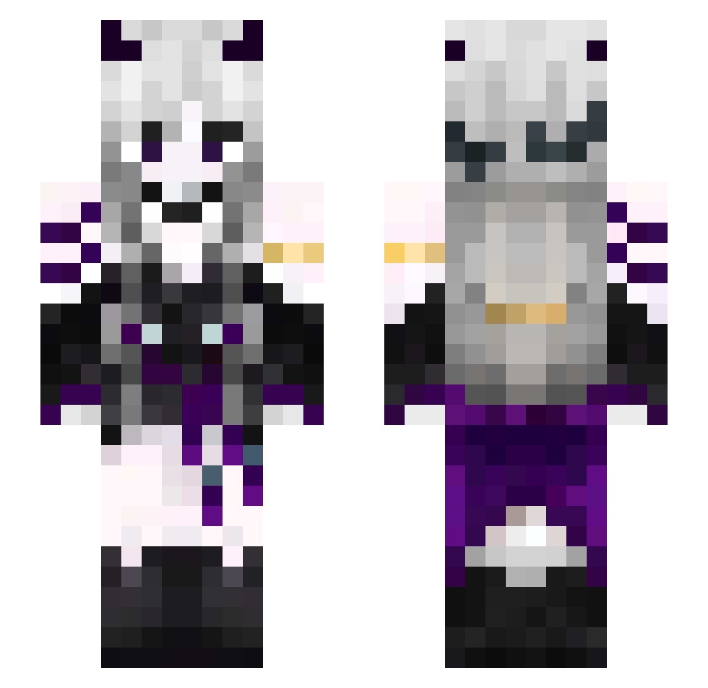 Unknown_2027 Minecraft skin, front and back view