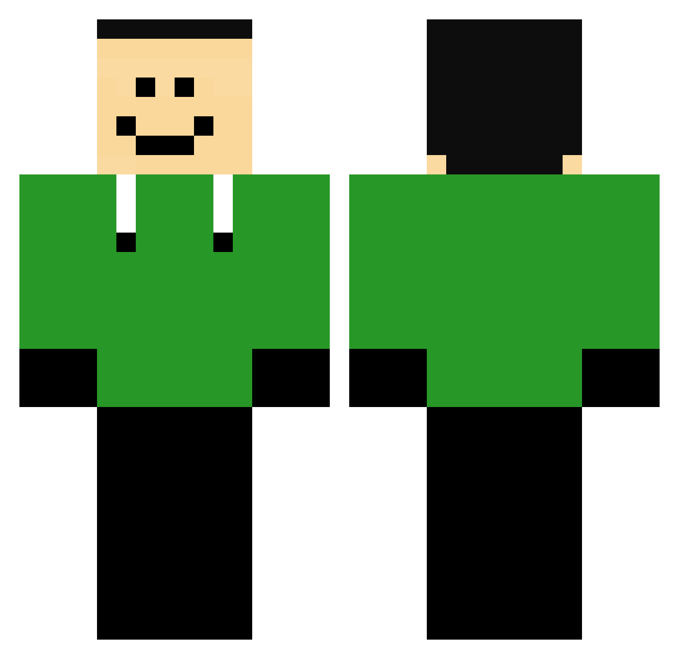 nodayzoff Minecraft skin, front and back view