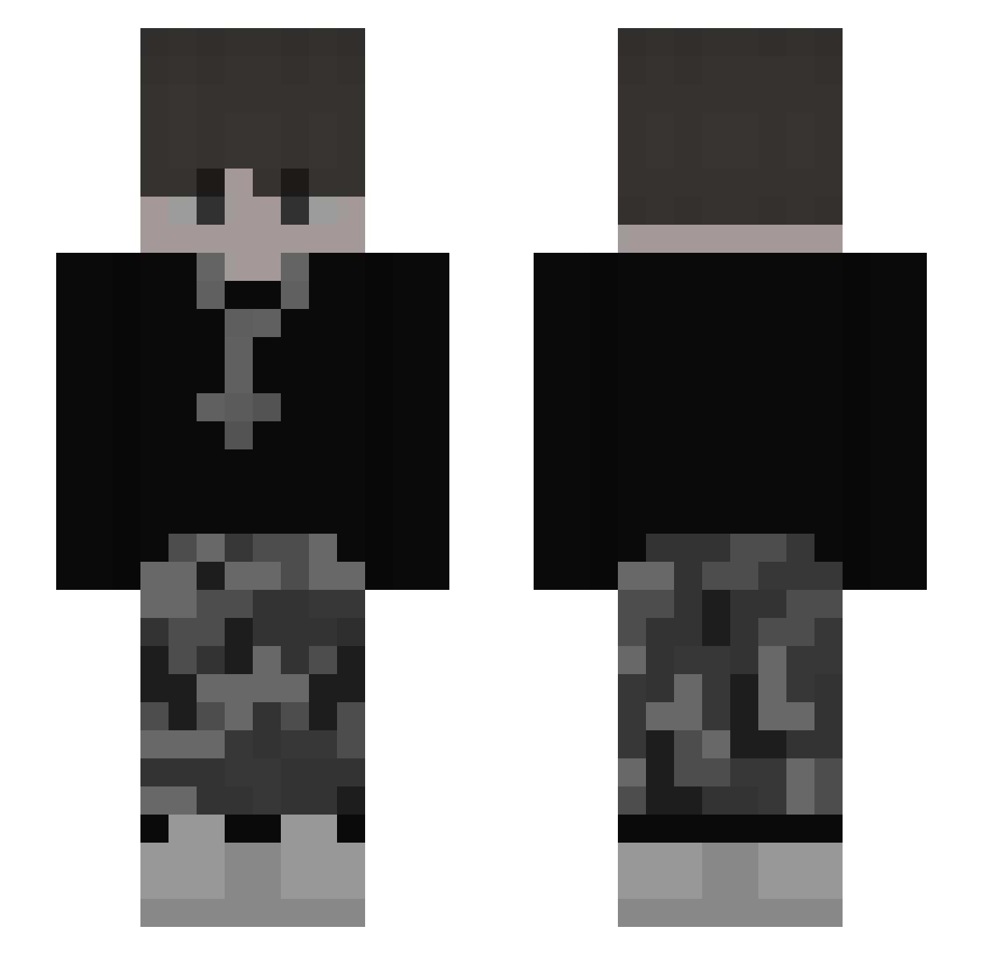 BraindeadFck Minecraft skin, front and back view