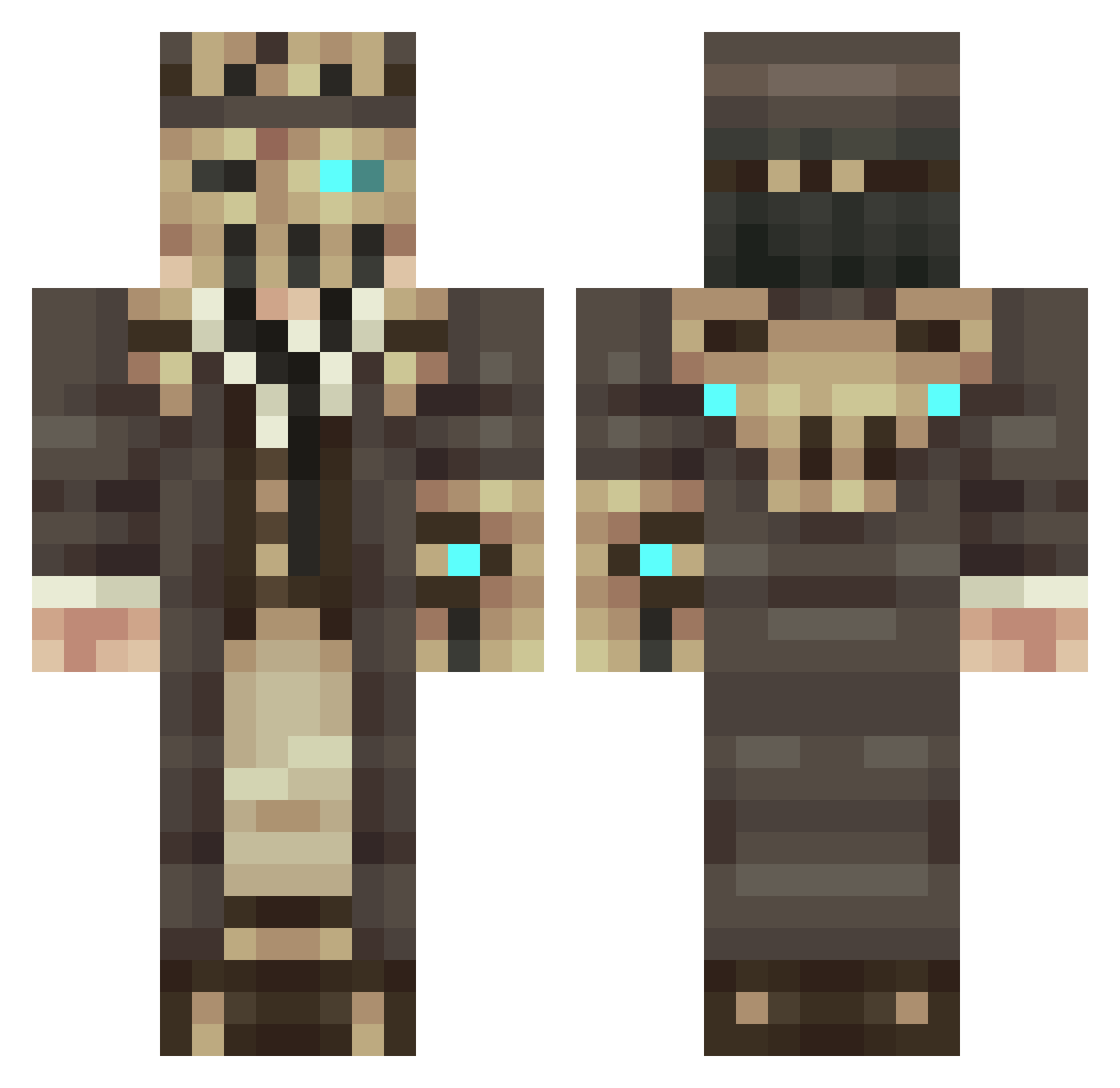 ruyeon_kr Minecraft skin, front and back view