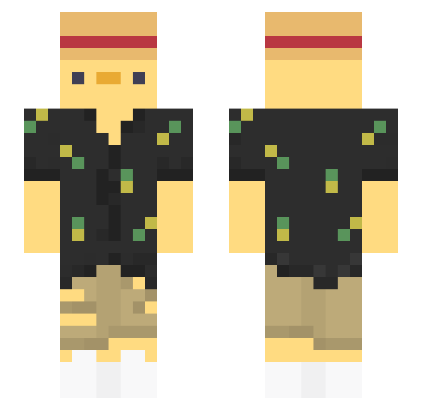 Tygerwash Minecraft skin, front and back view