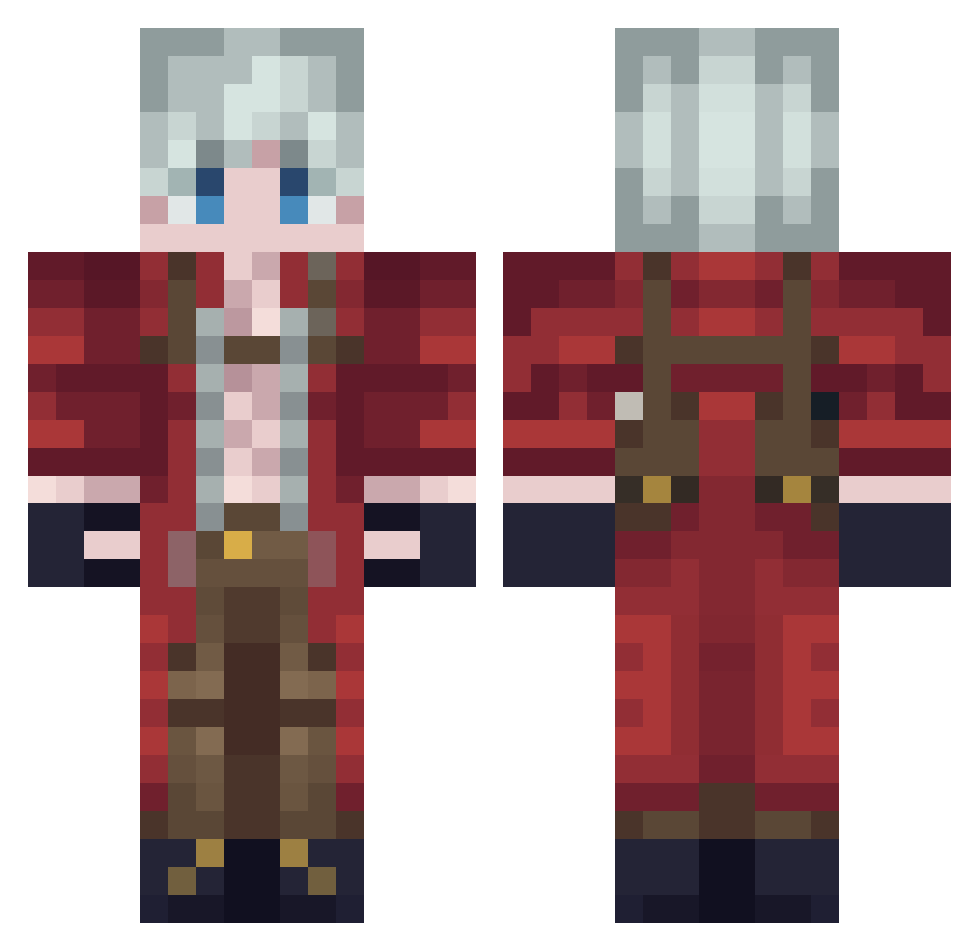 houndzyy Minecraft skin, front and back view