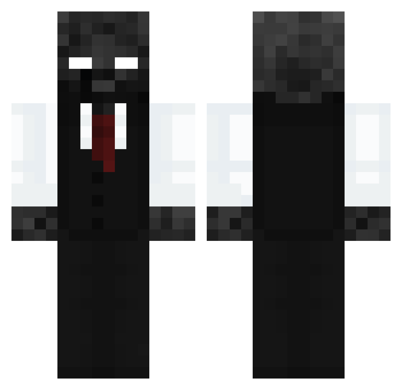 RoomsToGo Minecraft skin, front and back view