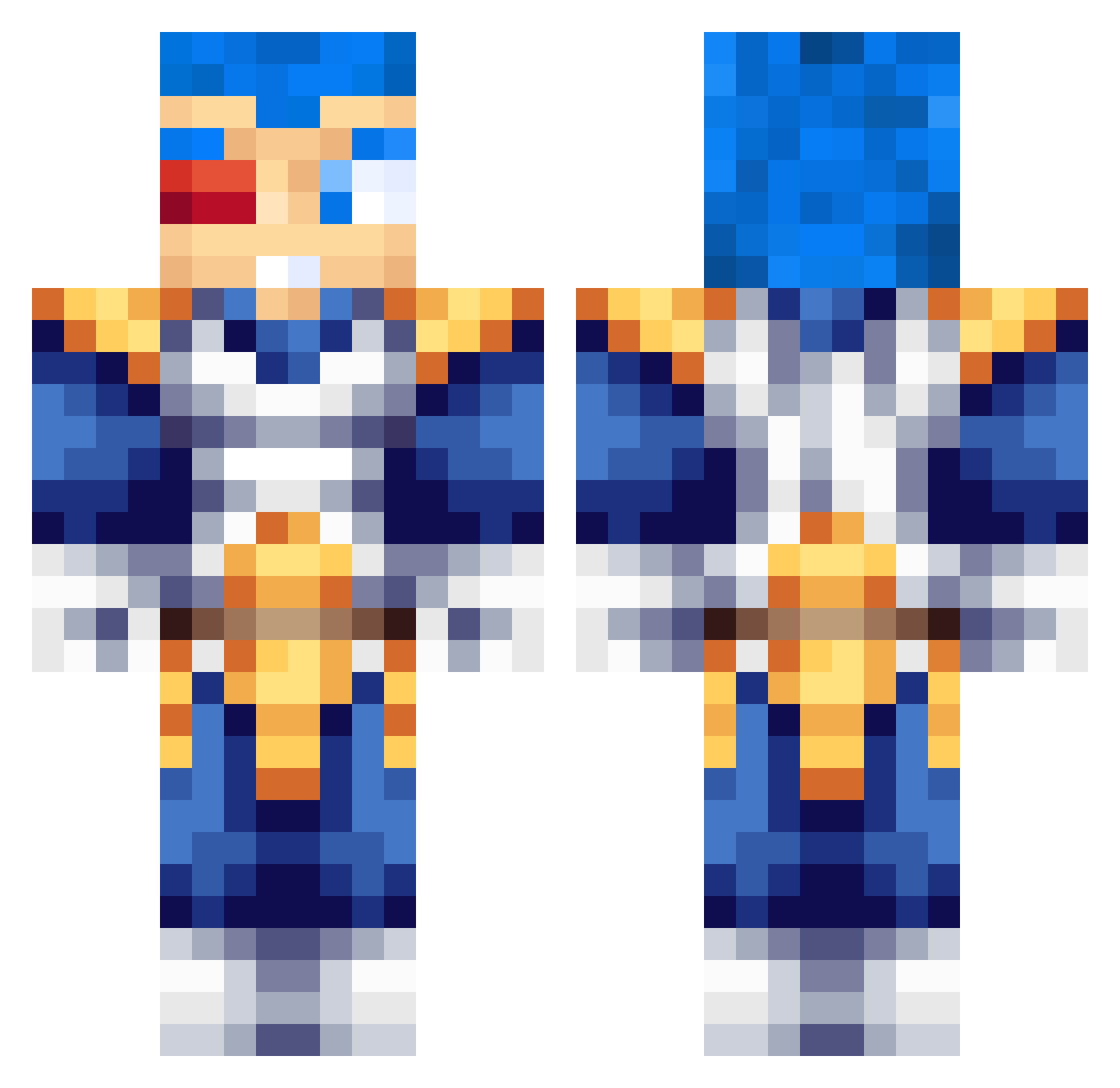 DeathRose_ Minecraft skin, front and back view