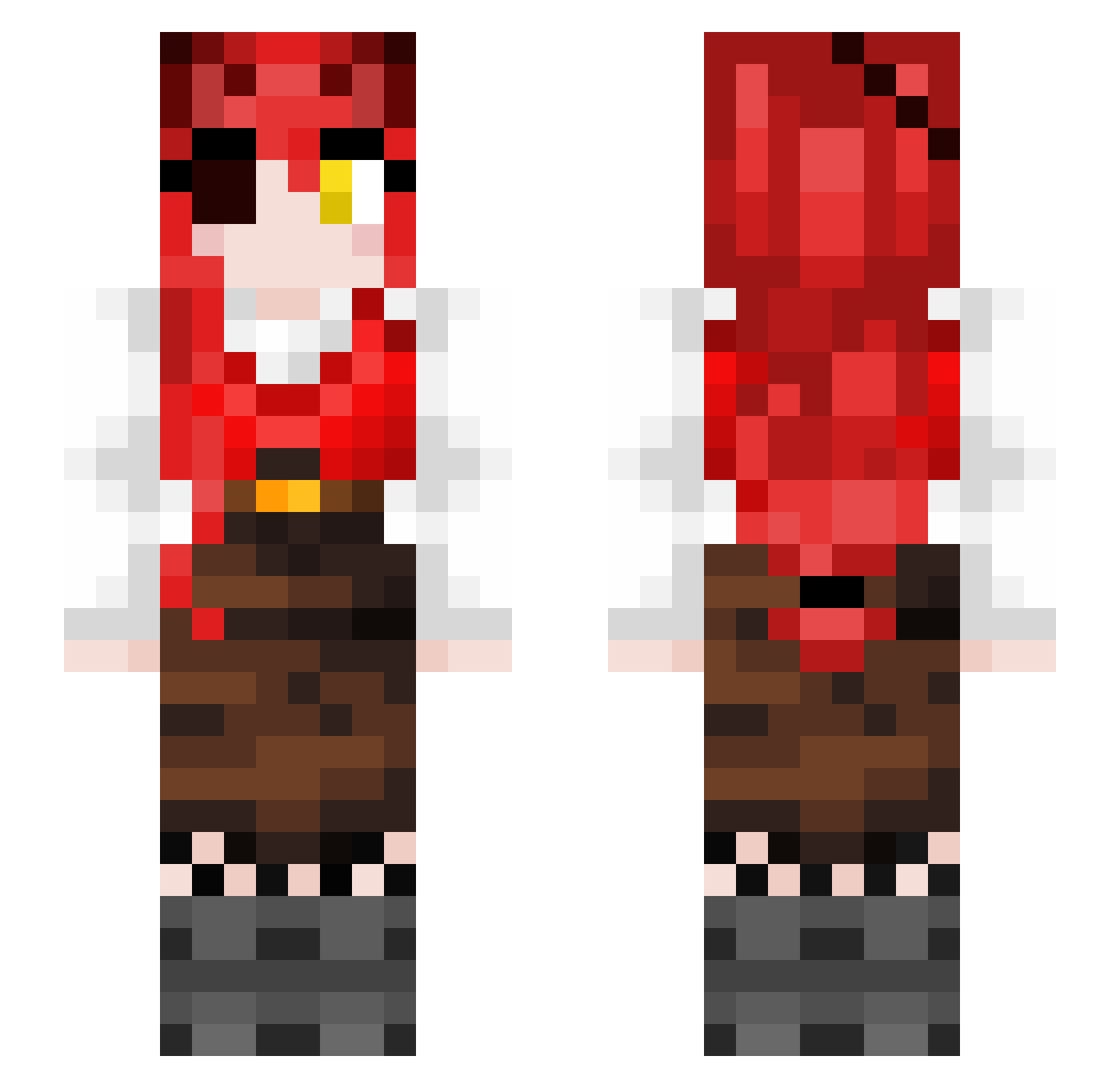 ZwombieCult Minecraft skin, front and back view