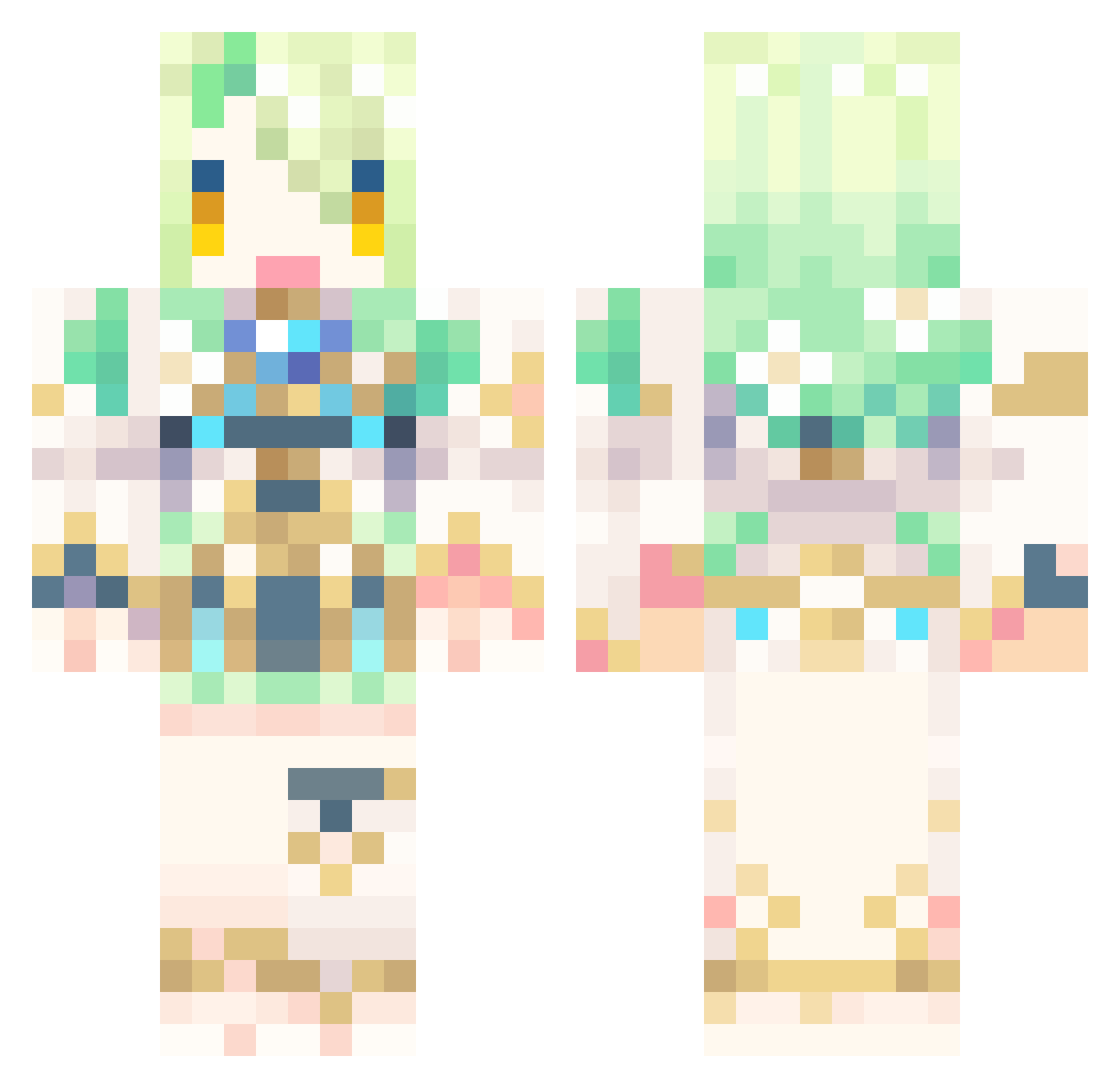 LeSirpoopsalot Minecraft skin, front and back view