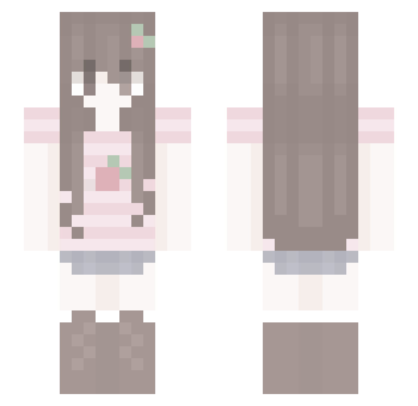 Sombreritha Minecraft skin, front and back view