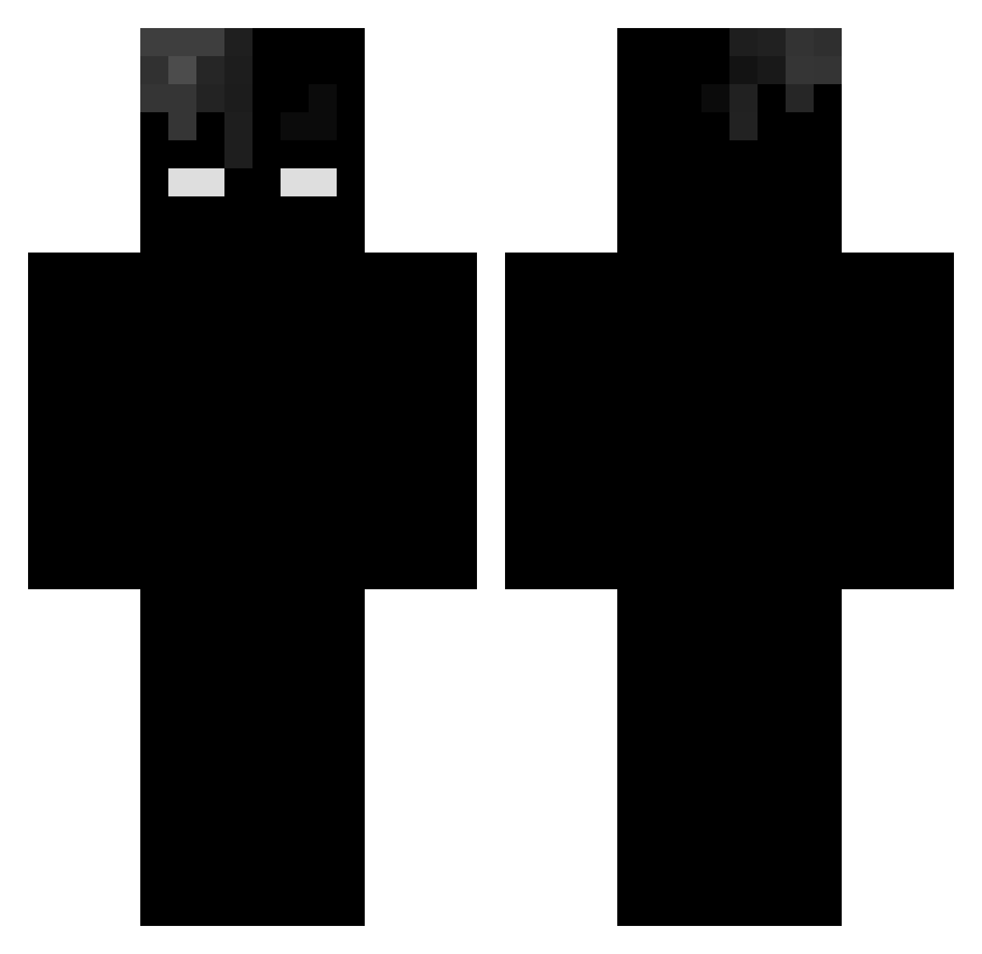 thicclord Minecraft skin, front and back view