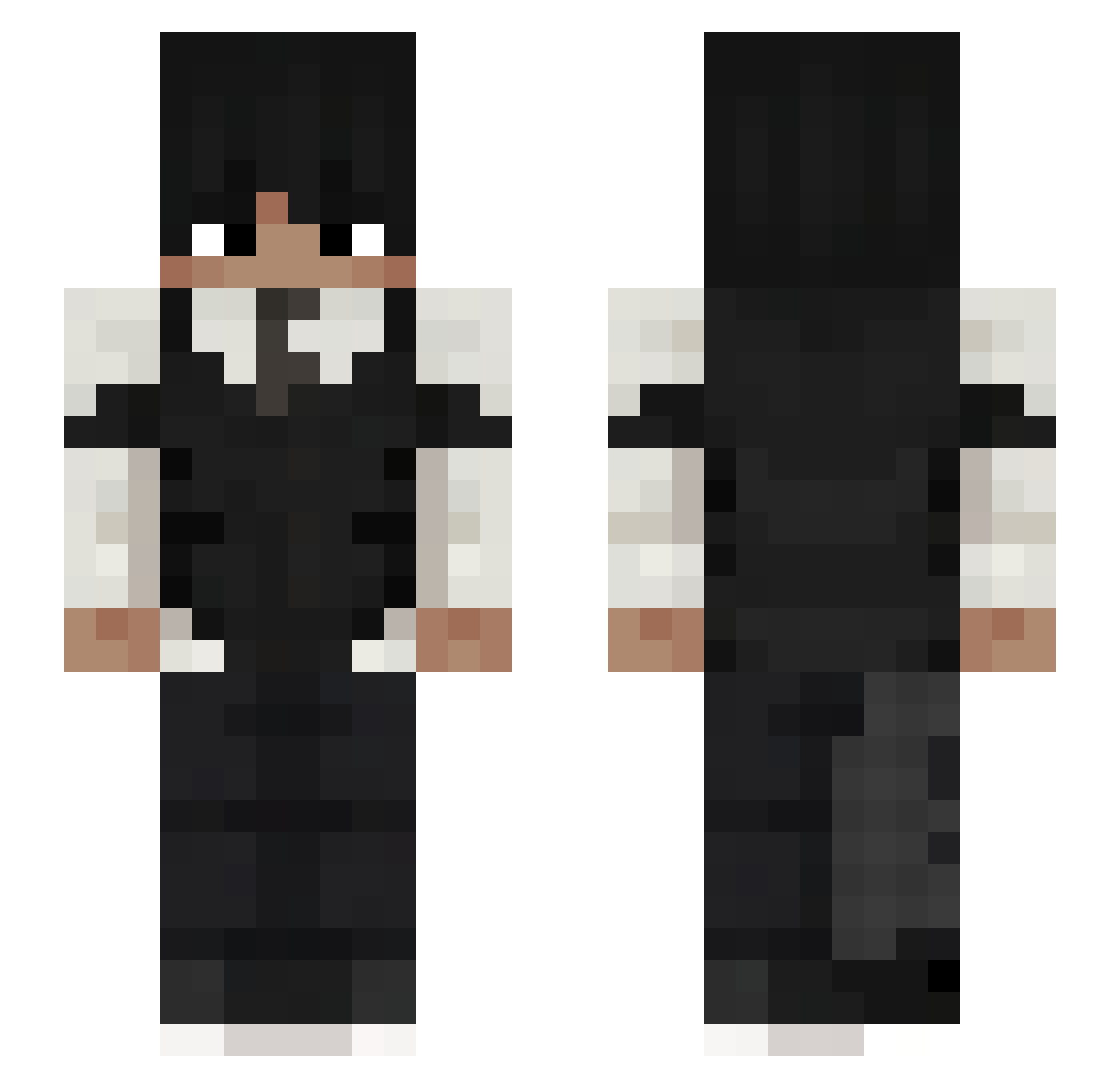 ZivWeirdo Minecraft skin, front and back view