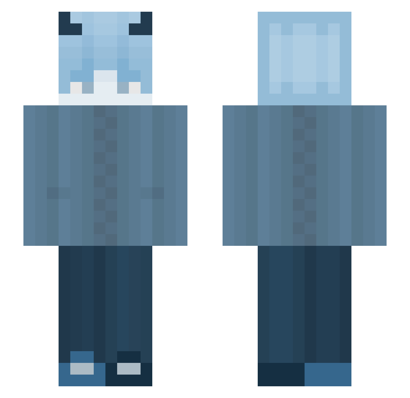 XaLaqiS Minecraft skin, front and back view