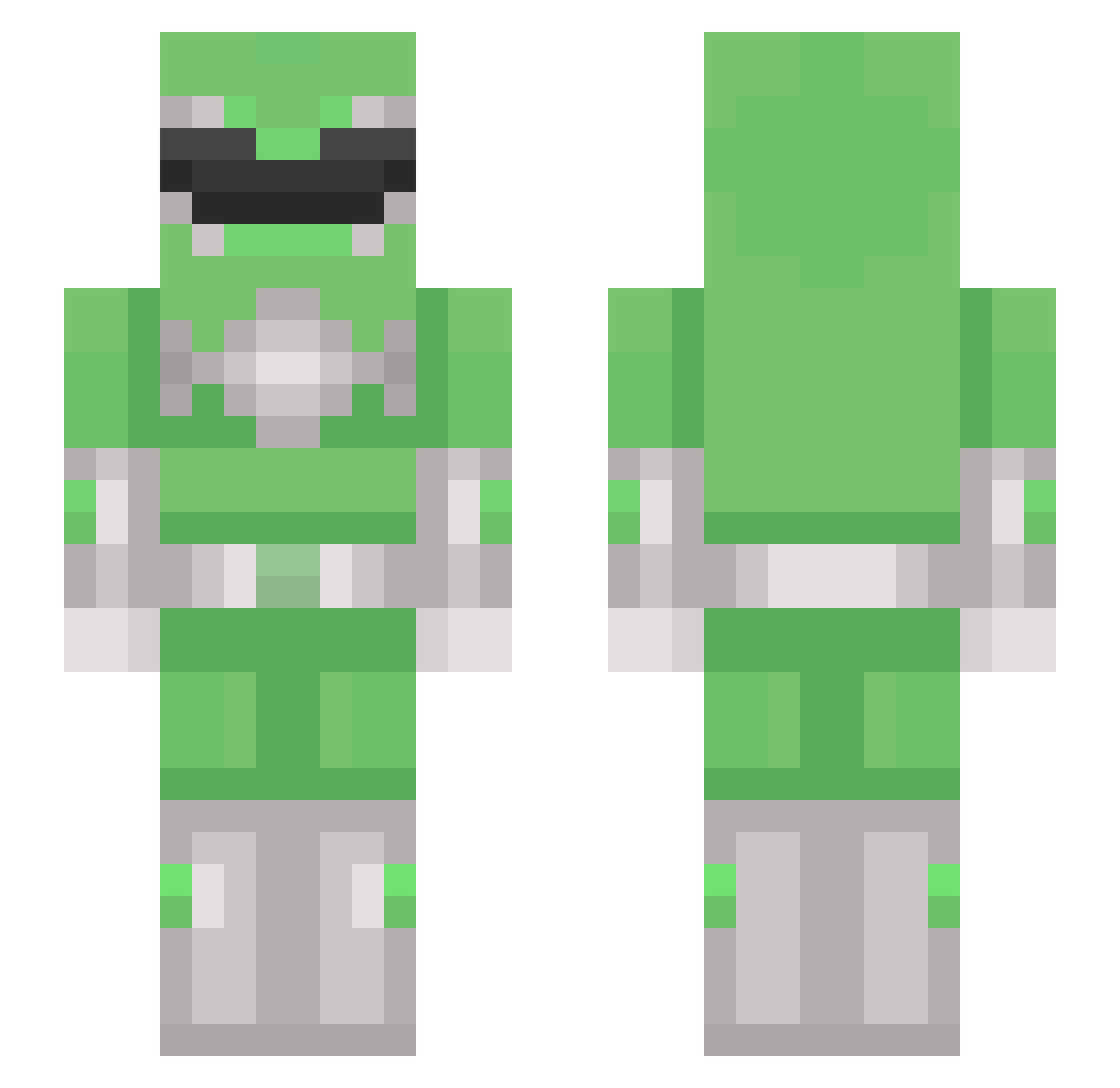 Nydakimmy Minecraft skin, front and back view