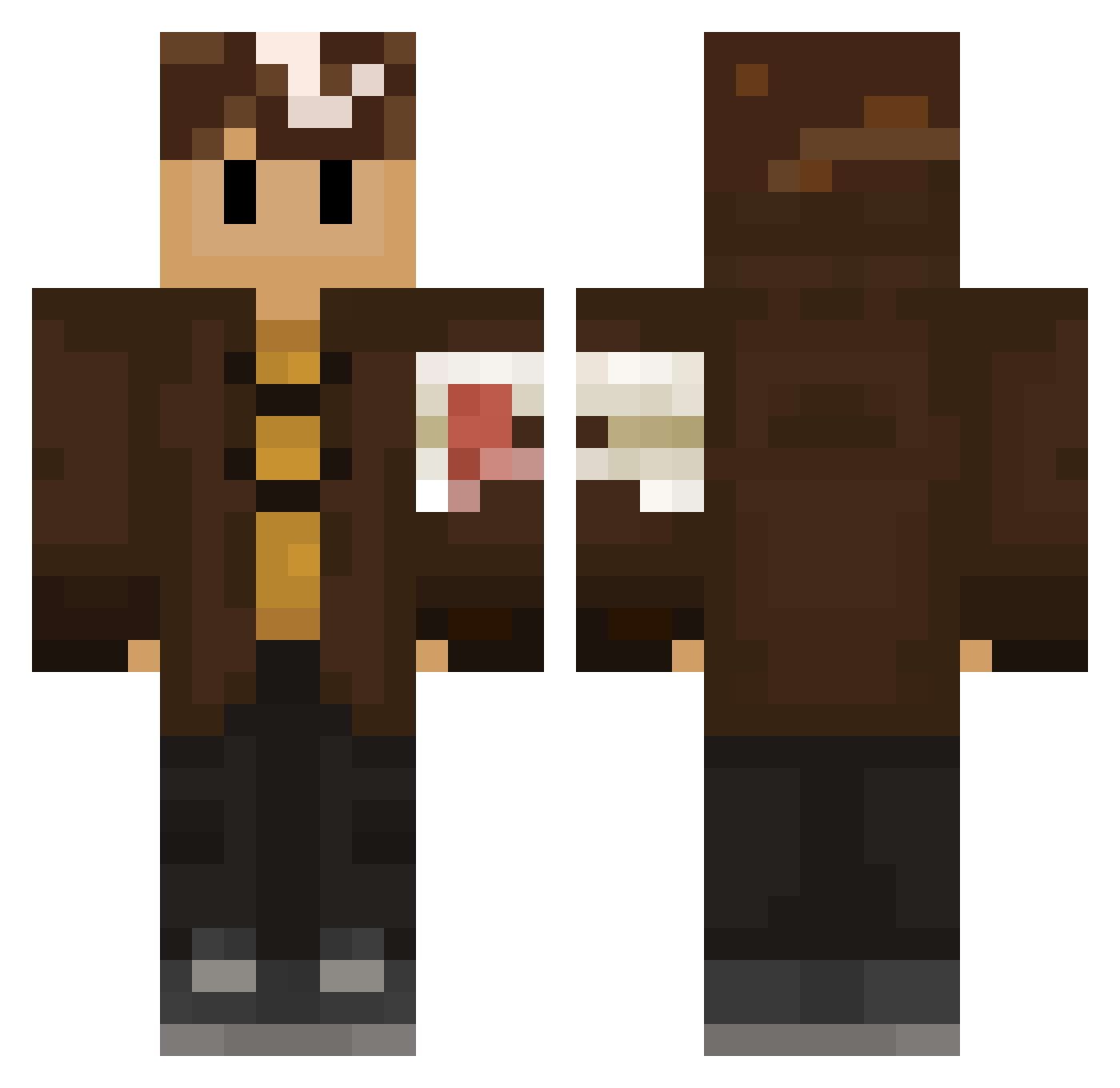 wilbvrsoot Minecraft skin, front and back view